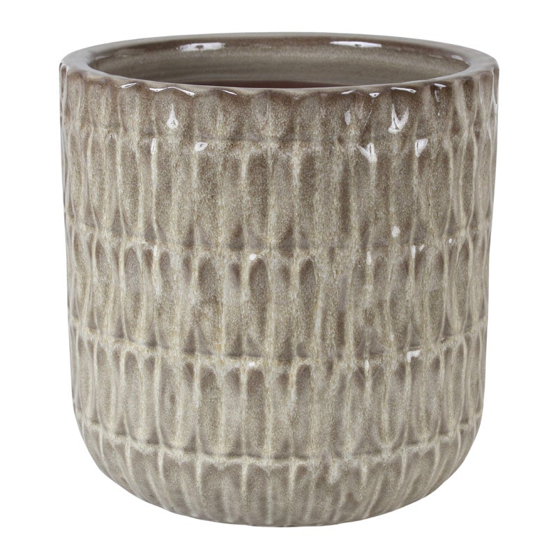 Doniczka Cylinder 24 cm szara Cermax