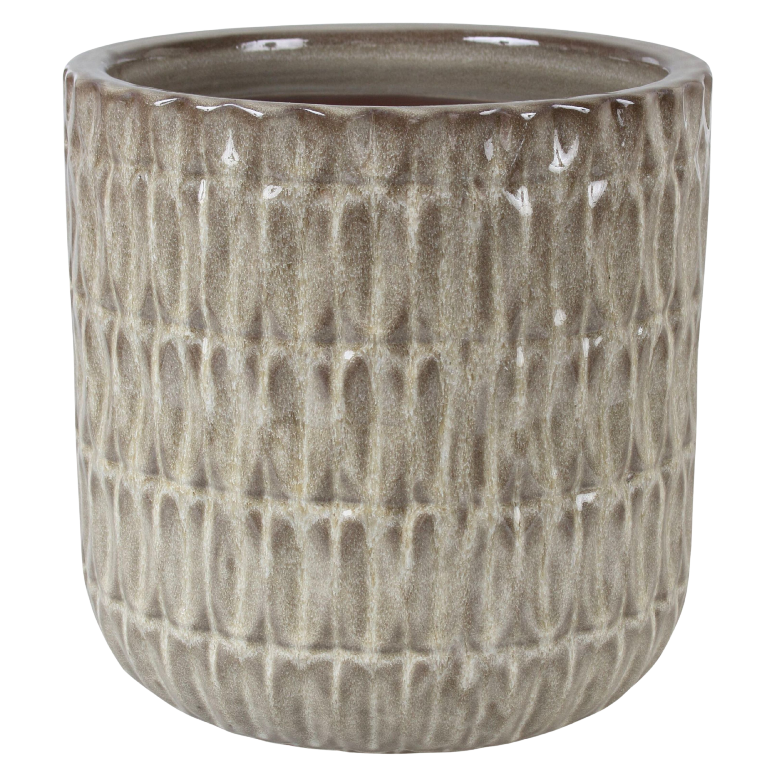 Doniczka Cylinder 36 cm szara Cermax