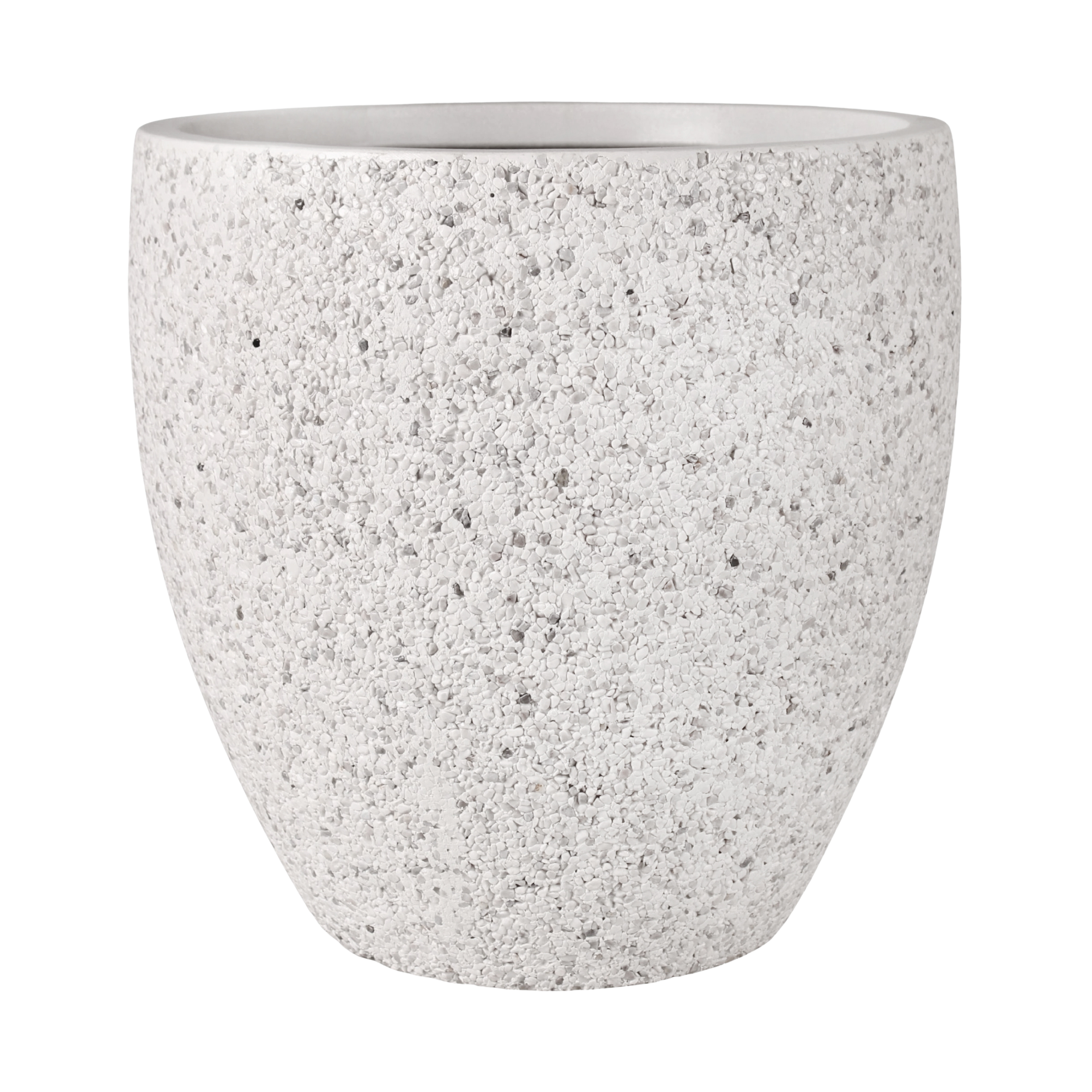 Donica Rocky efekt kamienny śr.26 cm biała Cermax