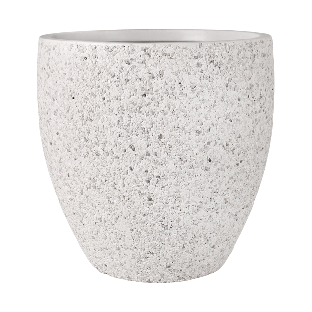 Donica Rocky efekt kamienny śr.26 cm biała Cermax