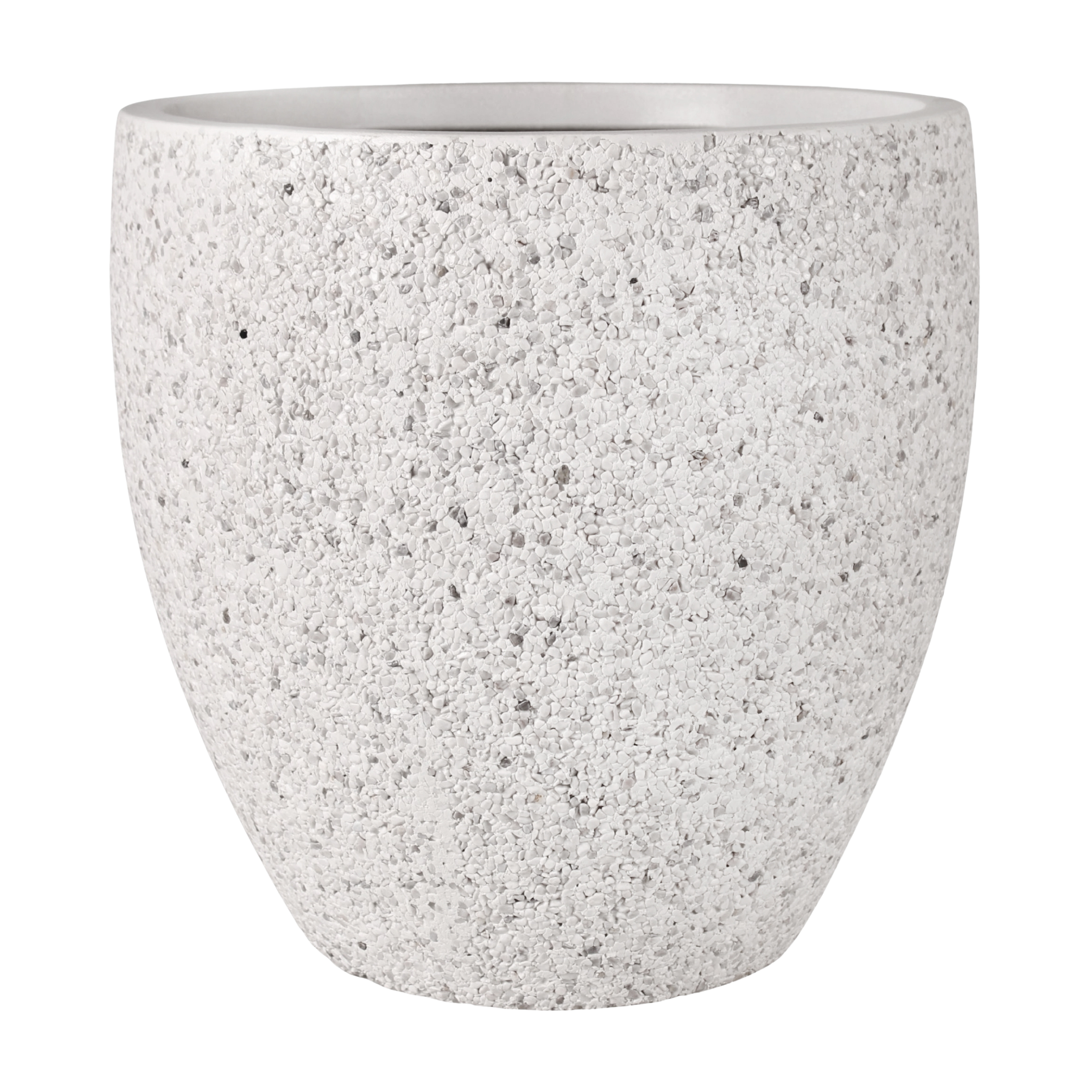 Donica Rocky efekt kamienny śr.34 cm biała Cermax