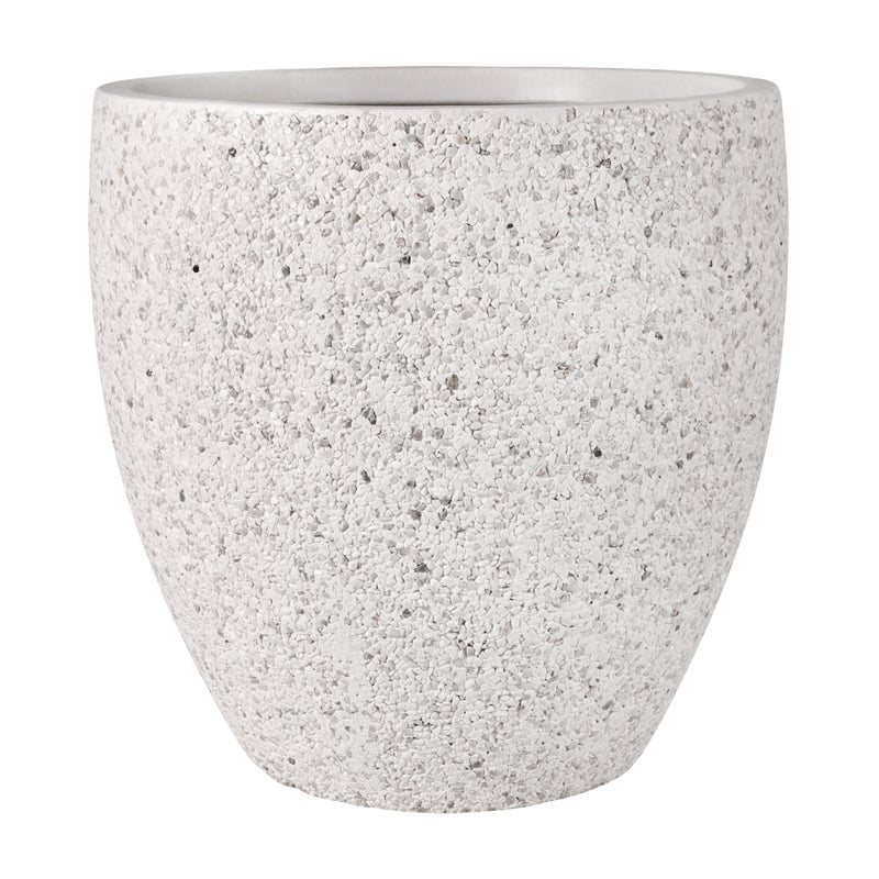 Donica Rocky efekt kamienny śr.34 cm biała Cermax