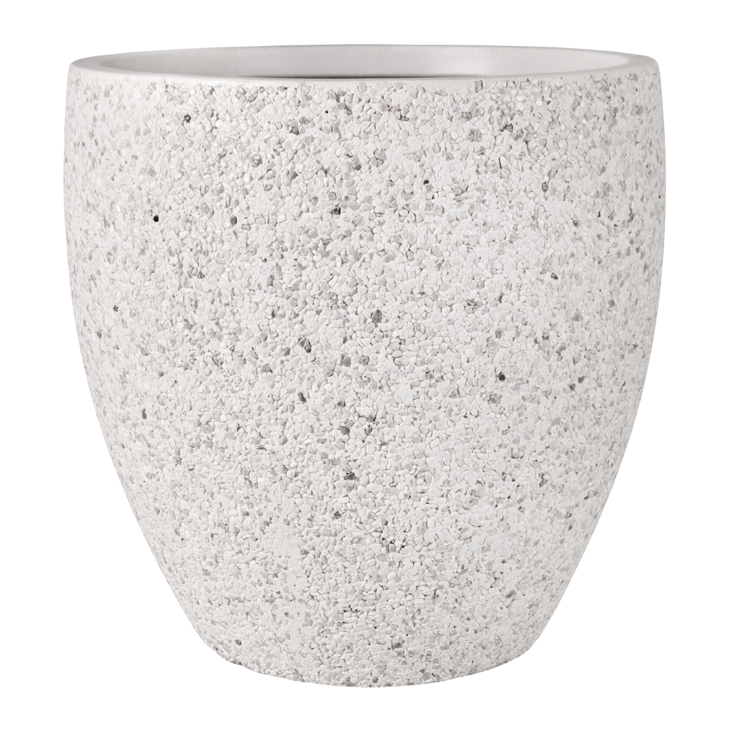 Donica Rocky efekt kamienny śr.44 cm biała Cermax