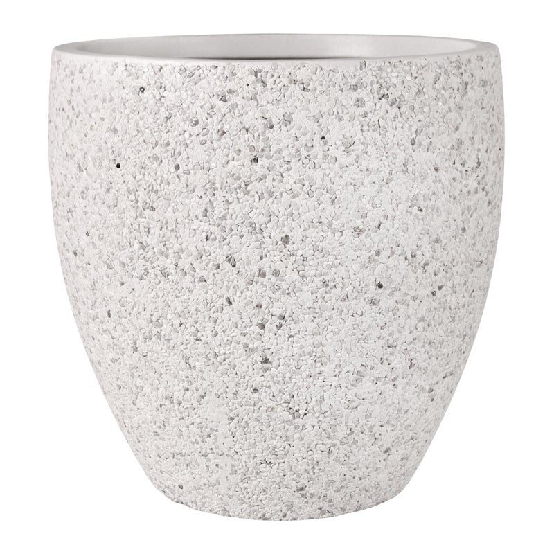 Donica Rocky efekt kamienny śr.44 cm biała Cermax