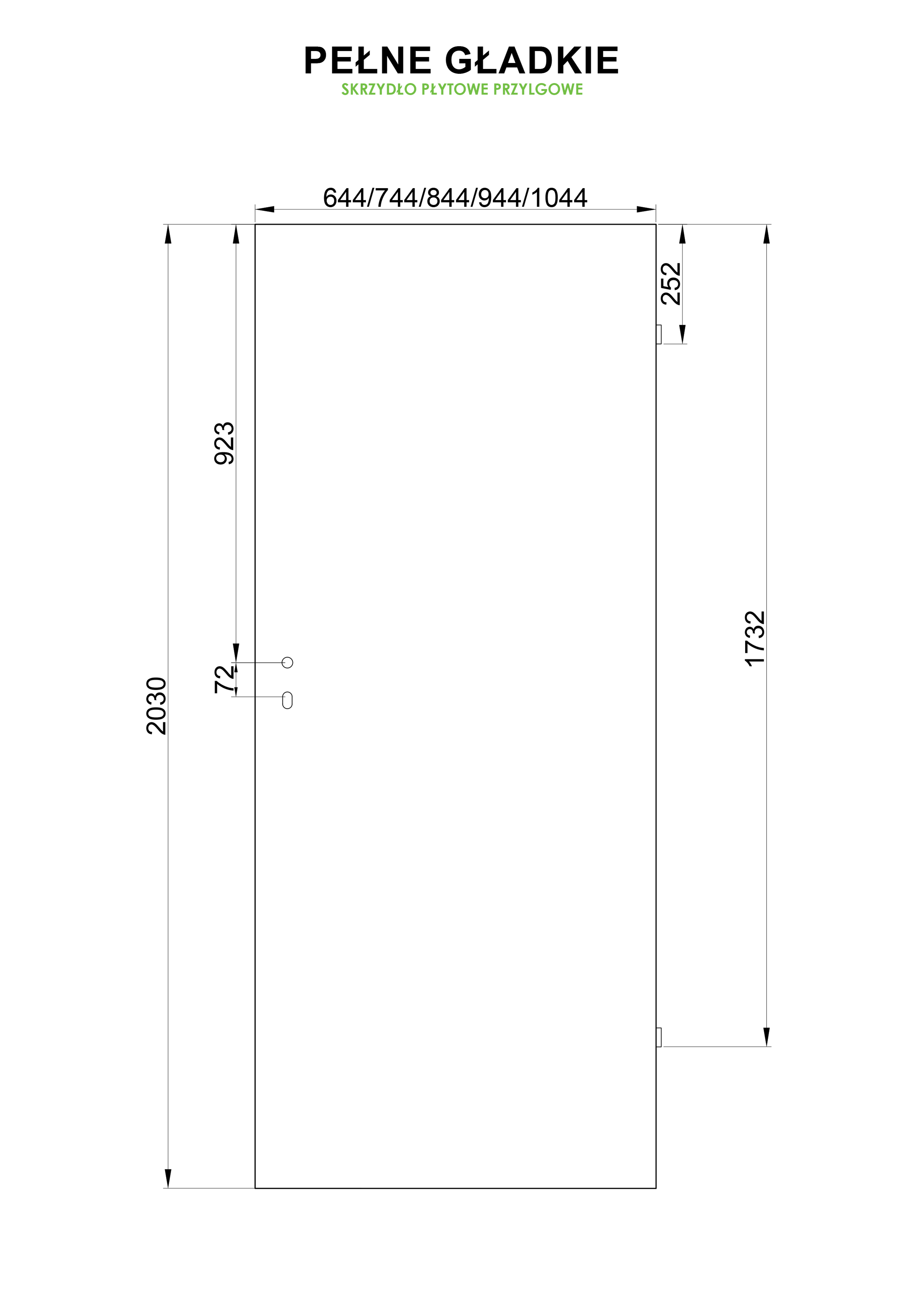 Drzwi wewnętrzne pełne Basic Białe 60 Lewe Voster - 4