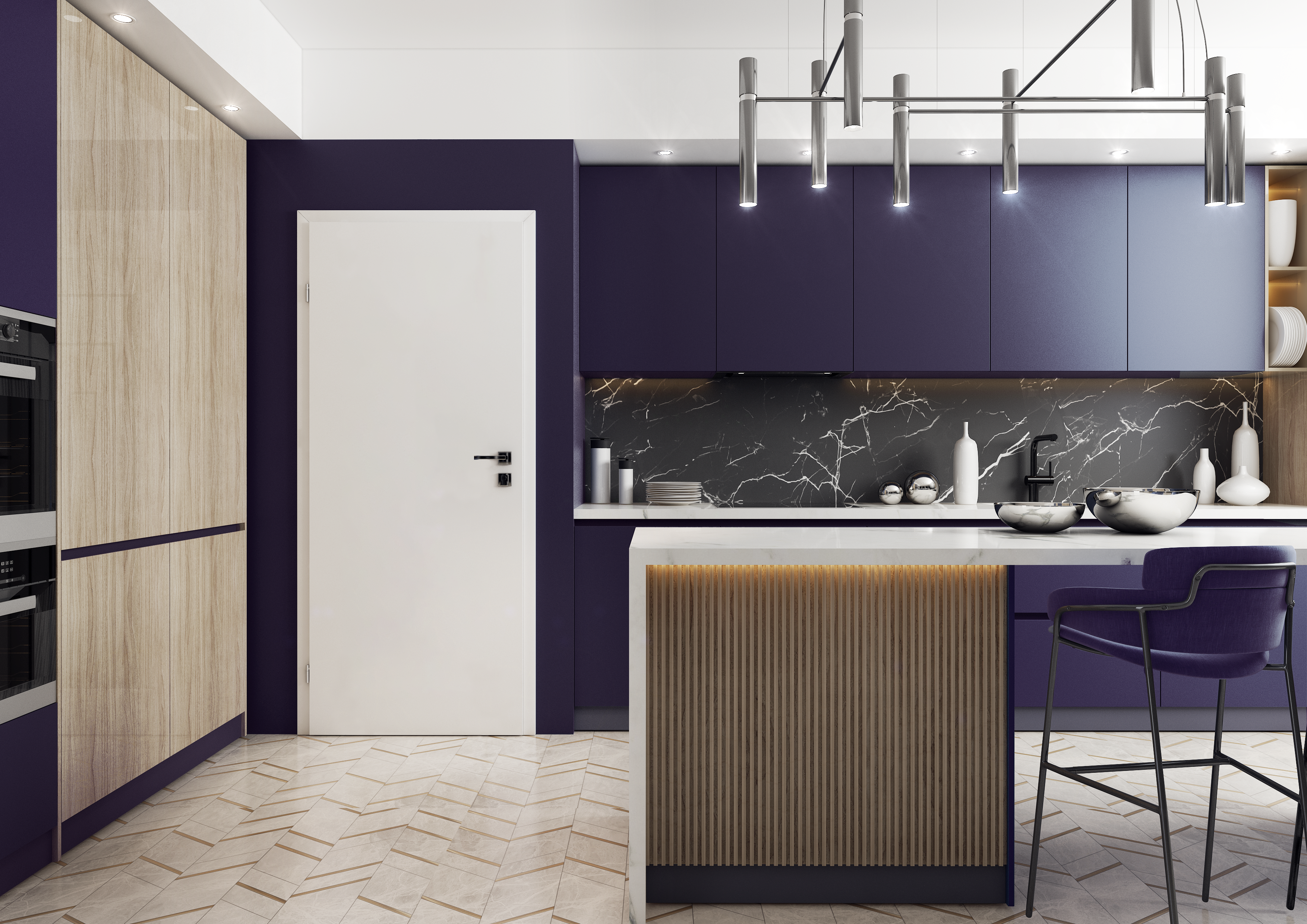 Drzwi wewnętrzne pełne Basic Białe 60 Lewe Voster - 2