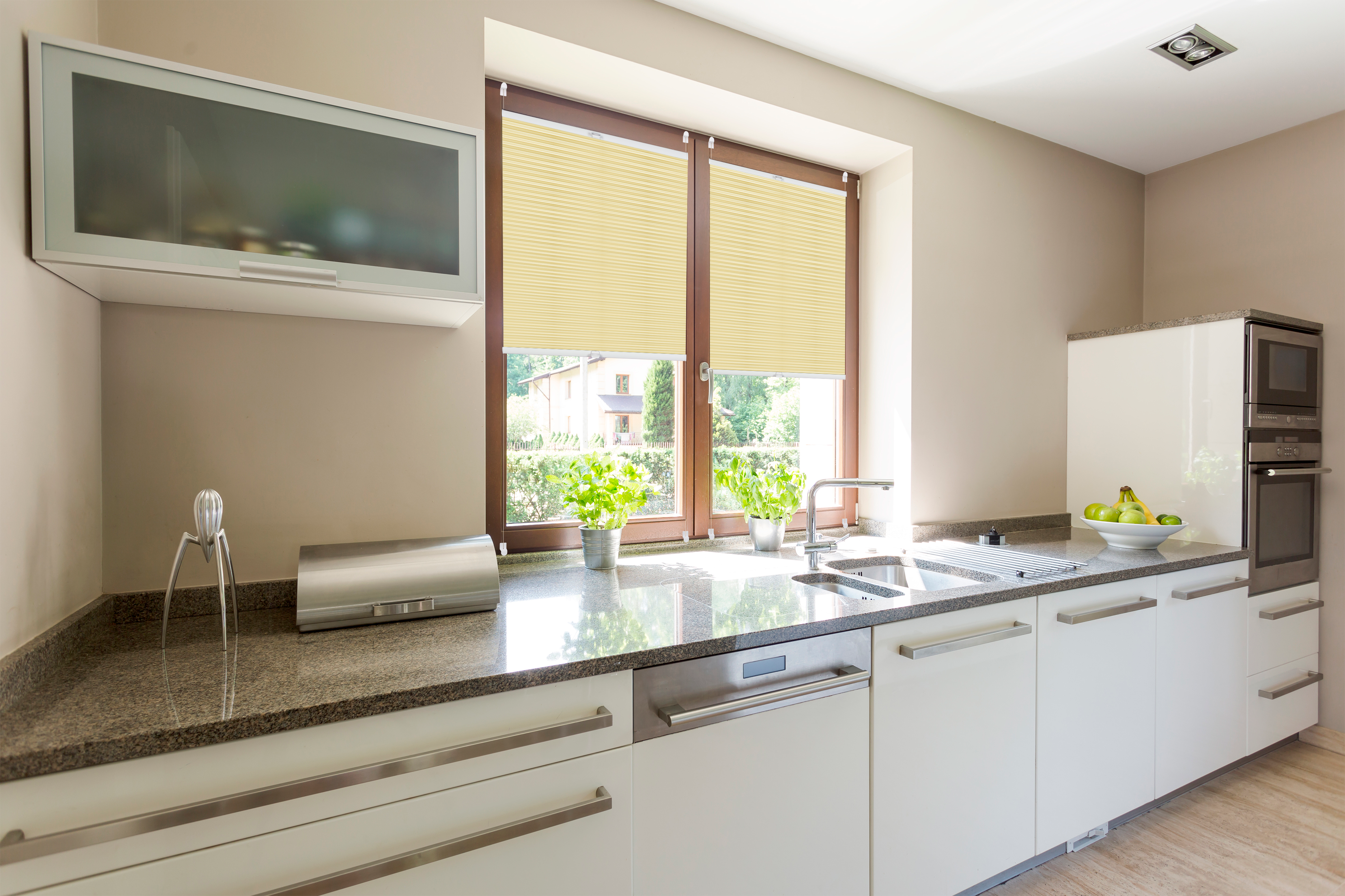 Roleta plisowana Metallic Ecru 102 x 120 cm z połyskiem