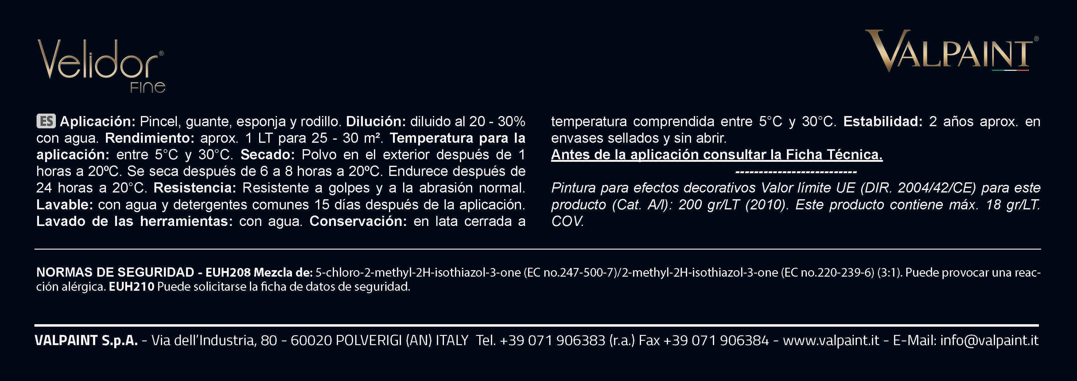 BASE VELIDOR FINE 1L BLANCO - 2