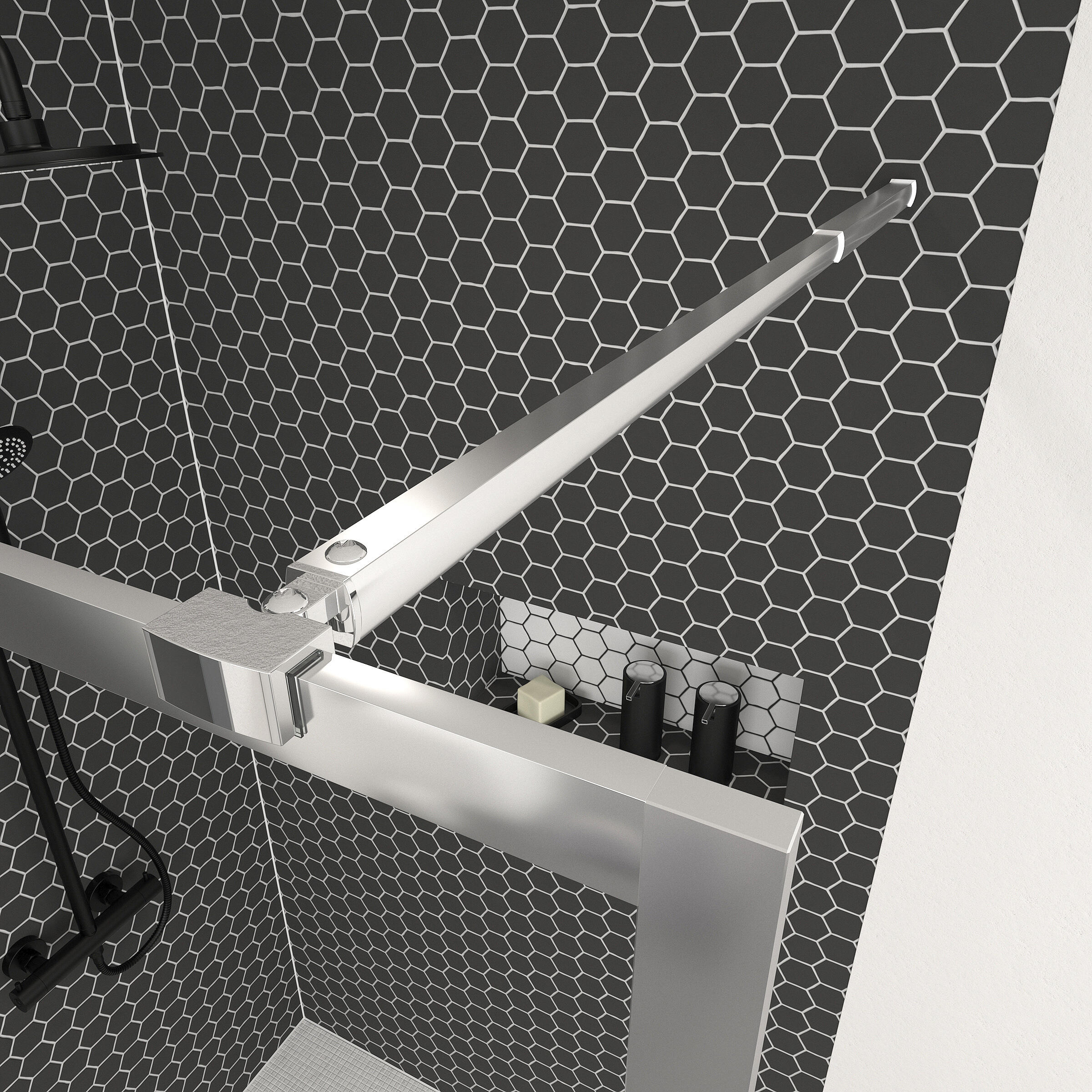 Parois de douche en verre CHROMED EDGE 100 - 3