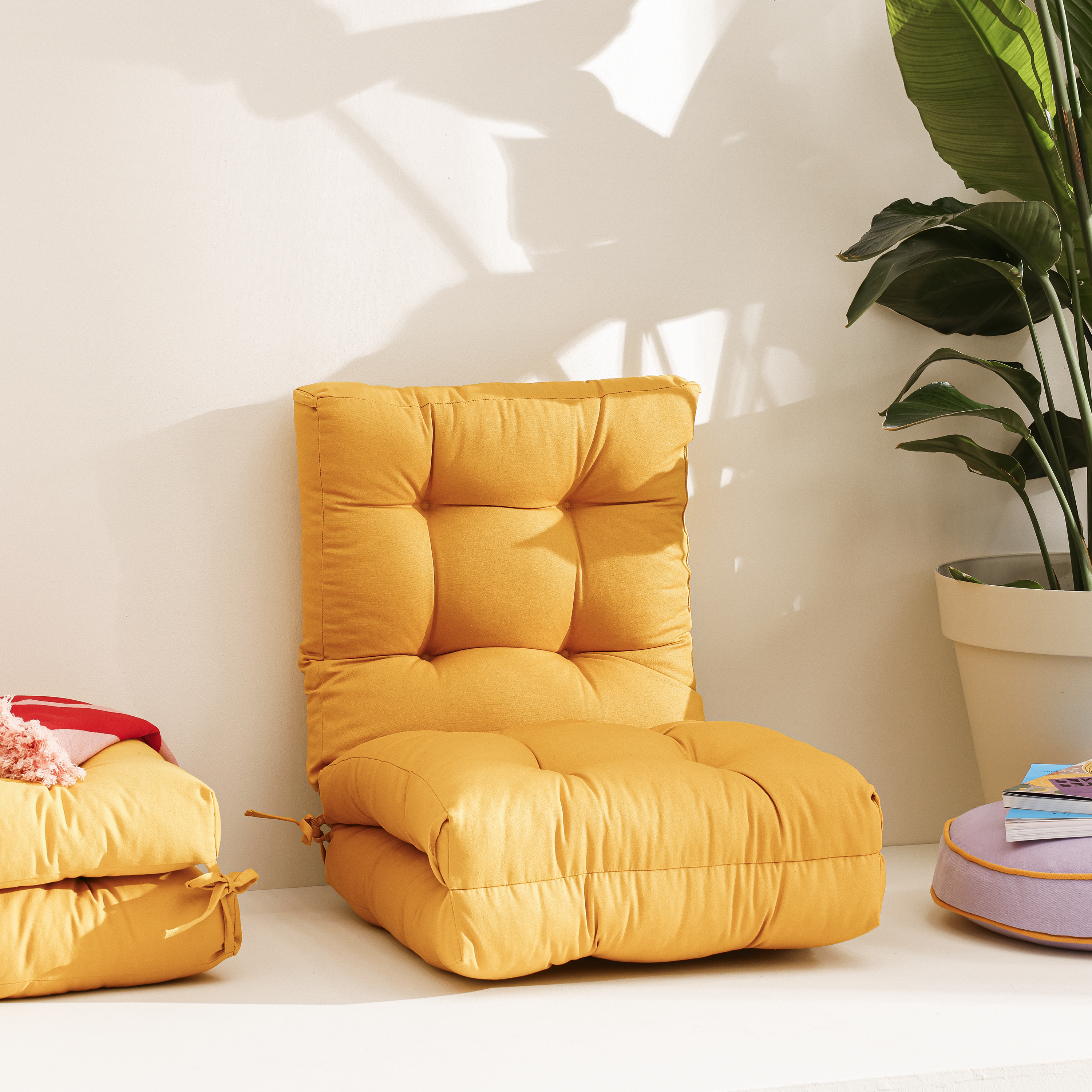 Almofada de chão New Luck 45x45x10 amarelo Inspire - 12