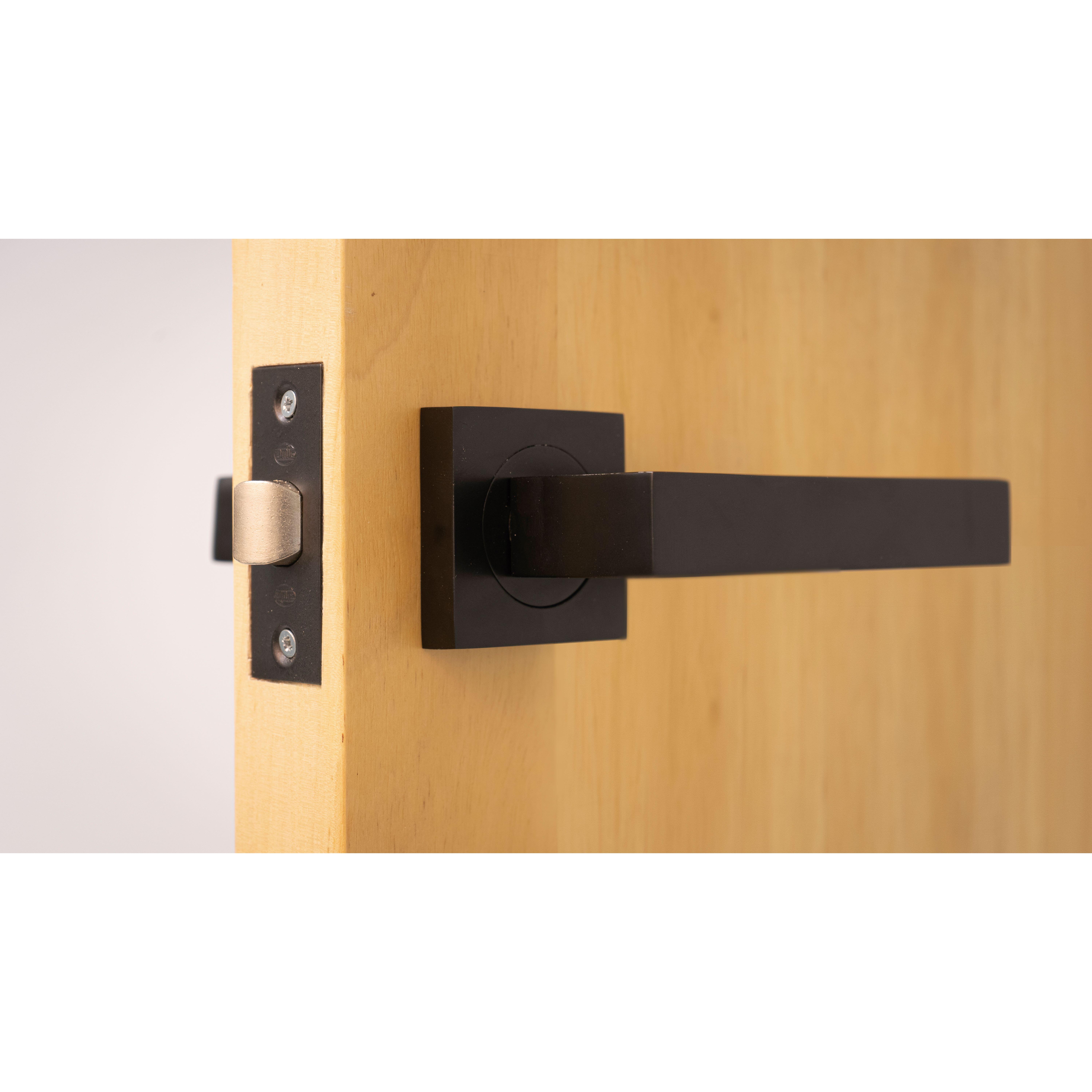 PICAPORTE TUBULAR 6 45MM CANTO RECTO ACERO NEGRO - 3