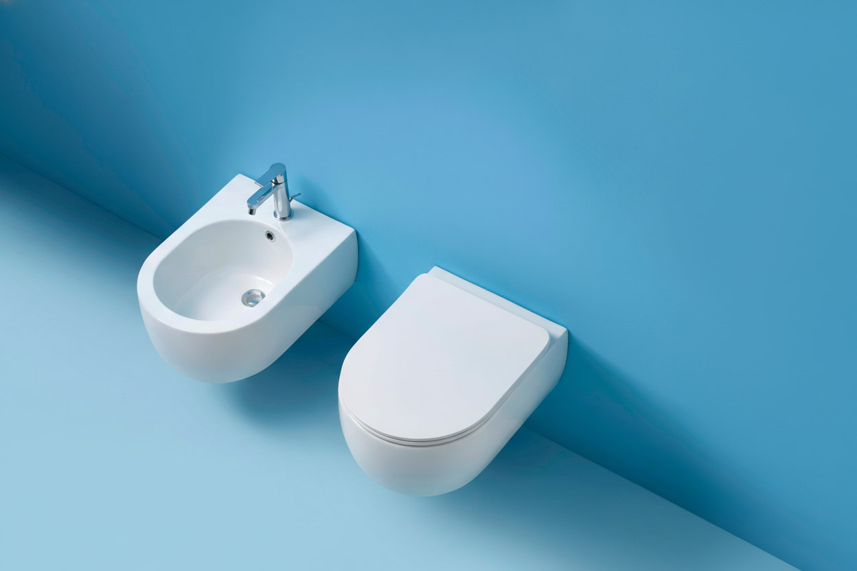 Vaso WC sospeso KERASAN flo 50, sedile escluso P 50 x L 36 x H 20 cm bianco - 3