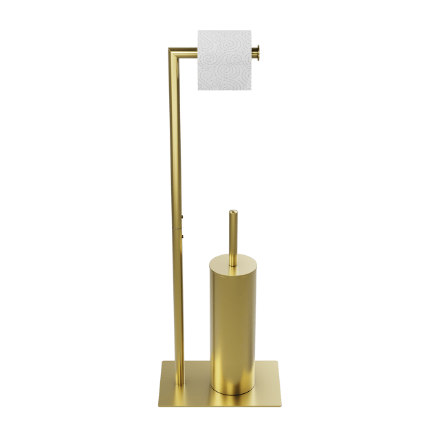 Suporte para piaçaba e porta-rolos dourado escovado Sensea Loa