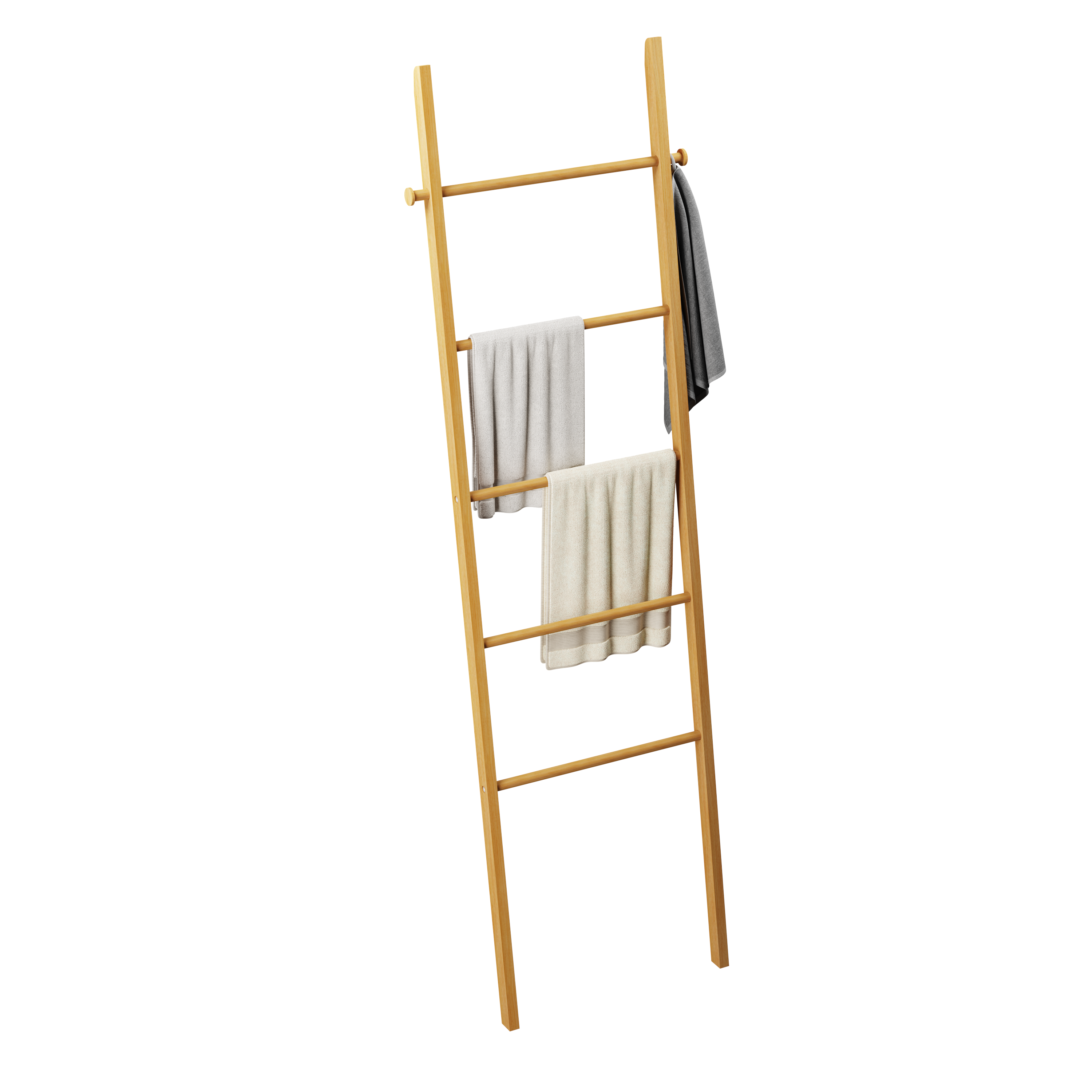 Echelle porte-serviette Bambou marron SENSEA - 3