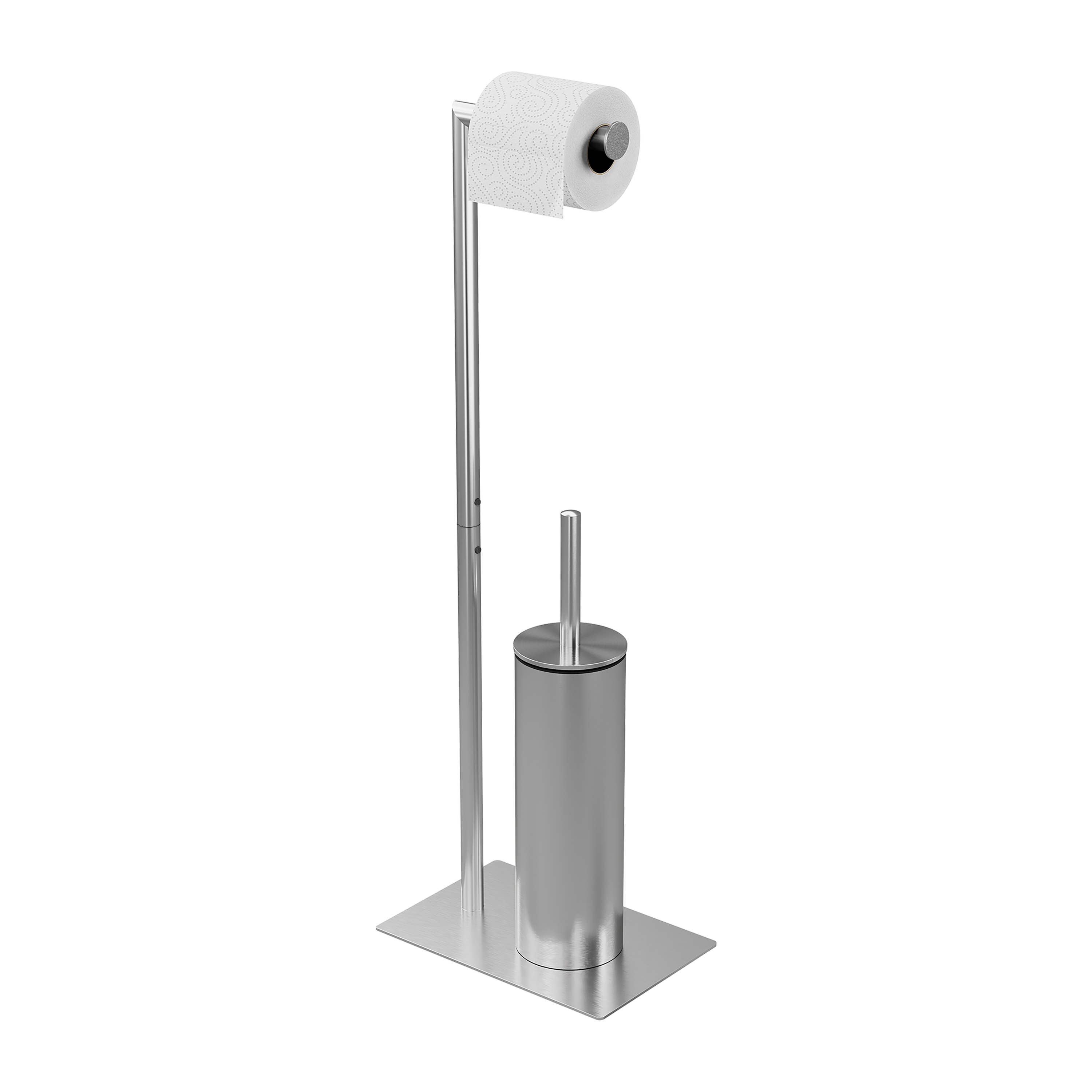 Conjunto porta-rolos com piaçaba cromado escovado Sensea Essential - 2