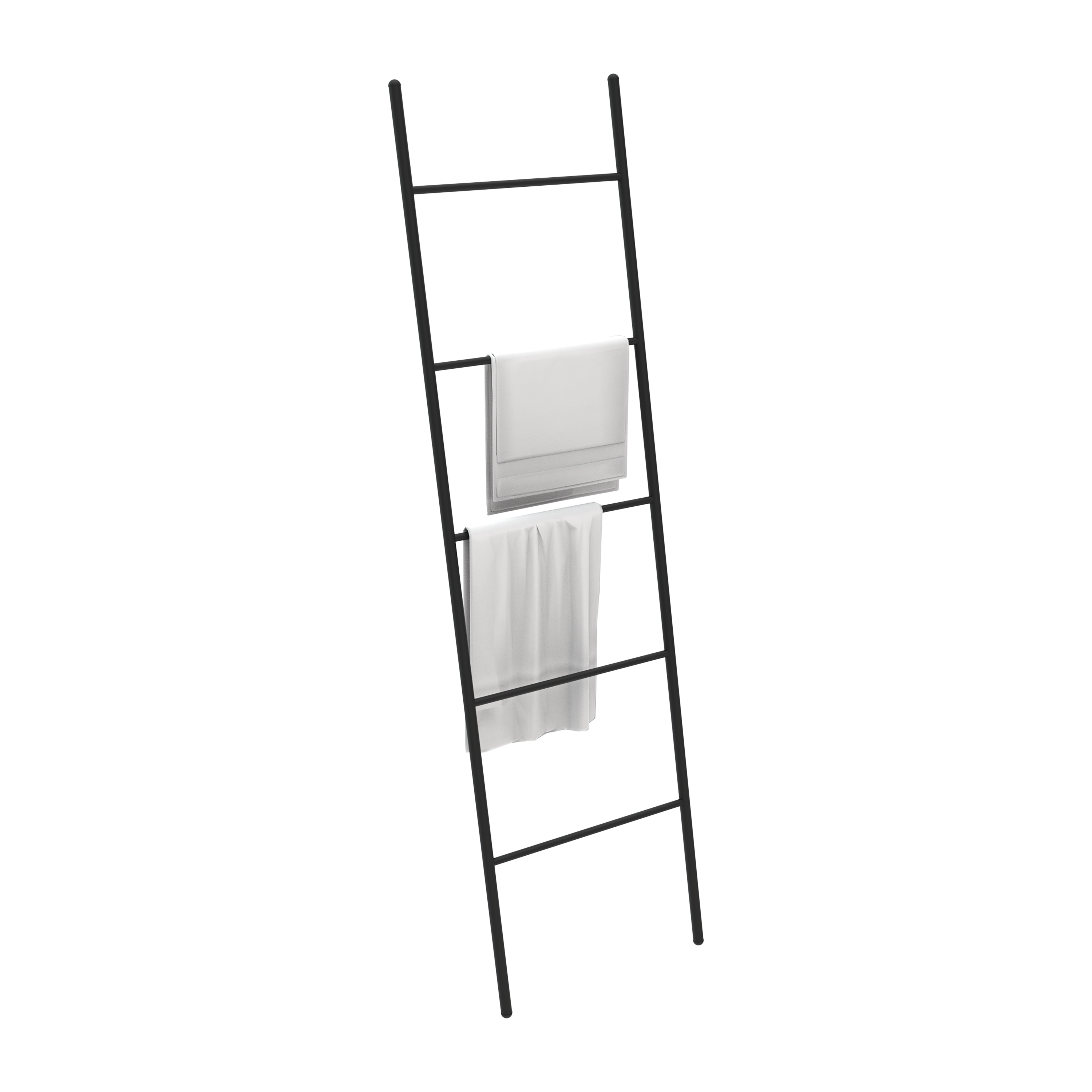 Toalheiro de escadas 42x153x2 cm preto empoado Sensea Mia - 2