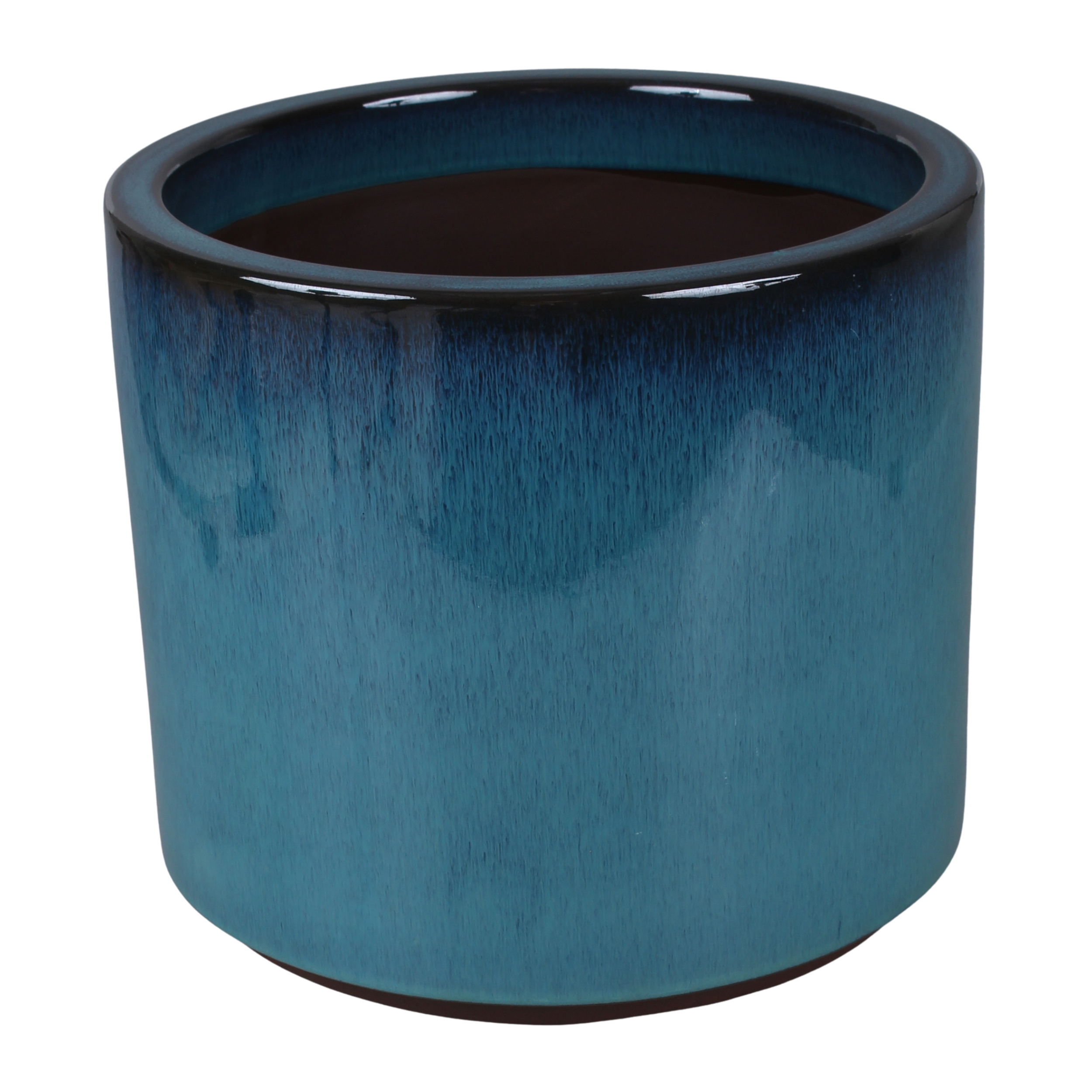 Doniczka szkliwiona błękitna 20 cm Cermax