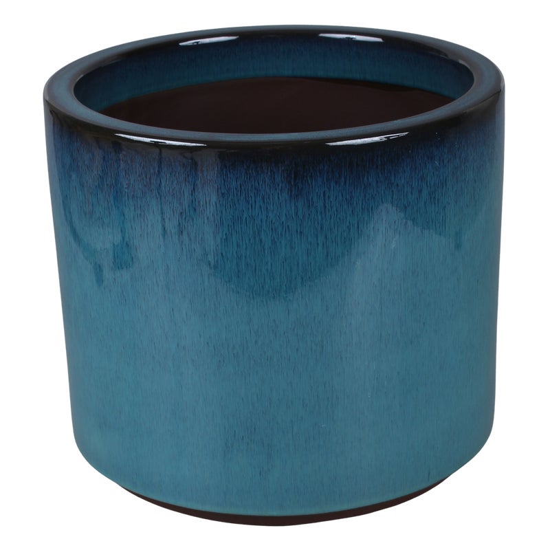 Doniczka szkliwiona błękitna 30 cm Cermax
