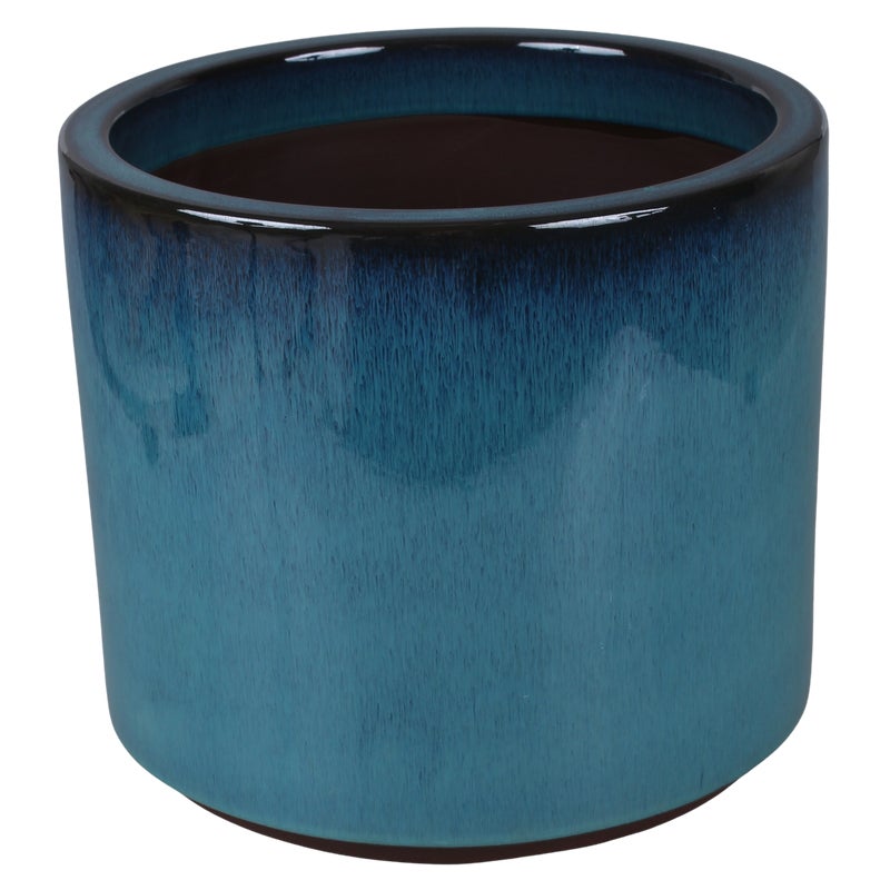 Doniczka szkliwiona błękitna 38 cm Cermax