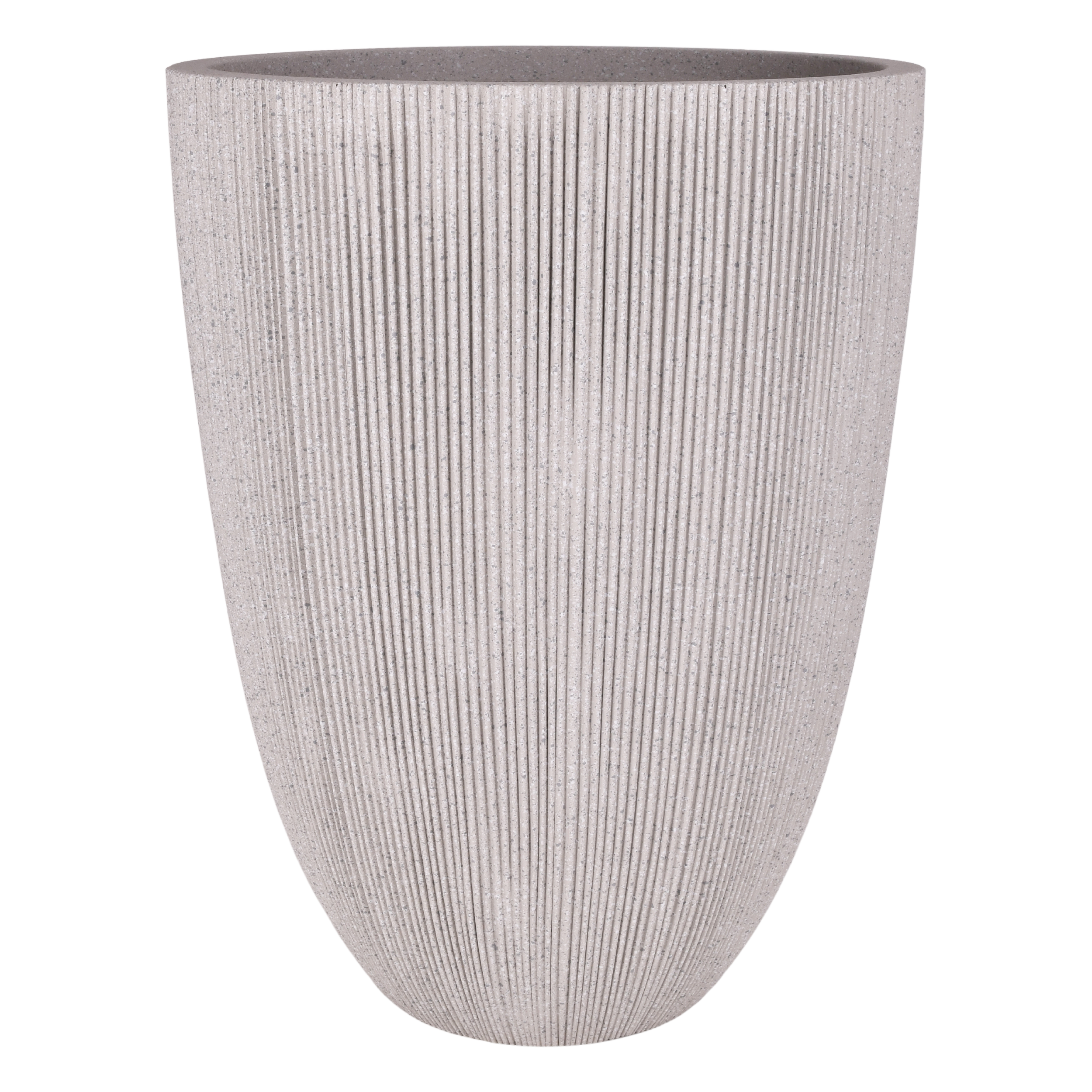 Osłonka do doniczki Vigo wys. 49 cm cm beżowa ryflowana Direct Home and Garden