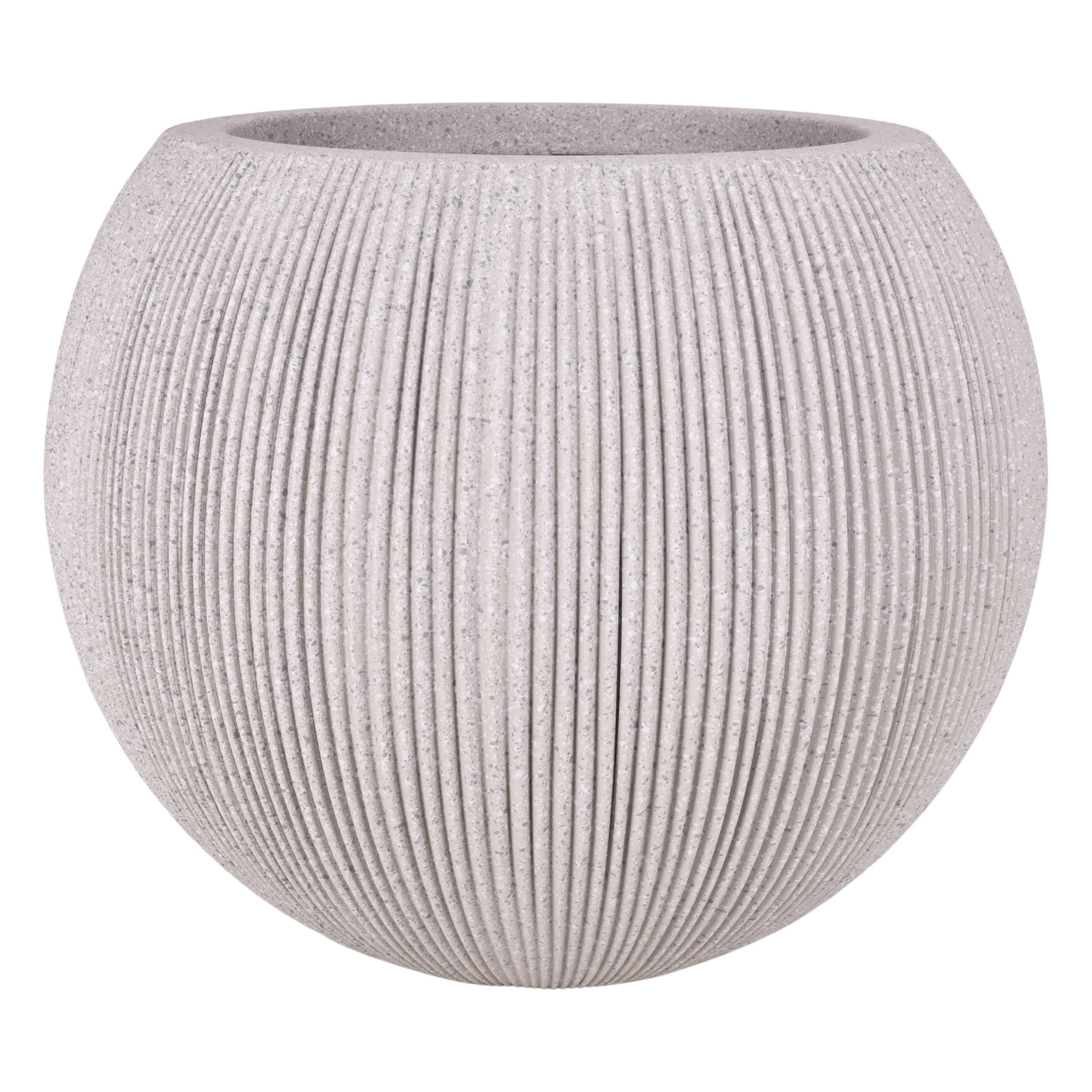 Osłonka do doniczki Nova śr 37 cm cm beżowa ryflowana Direct Home and Garden