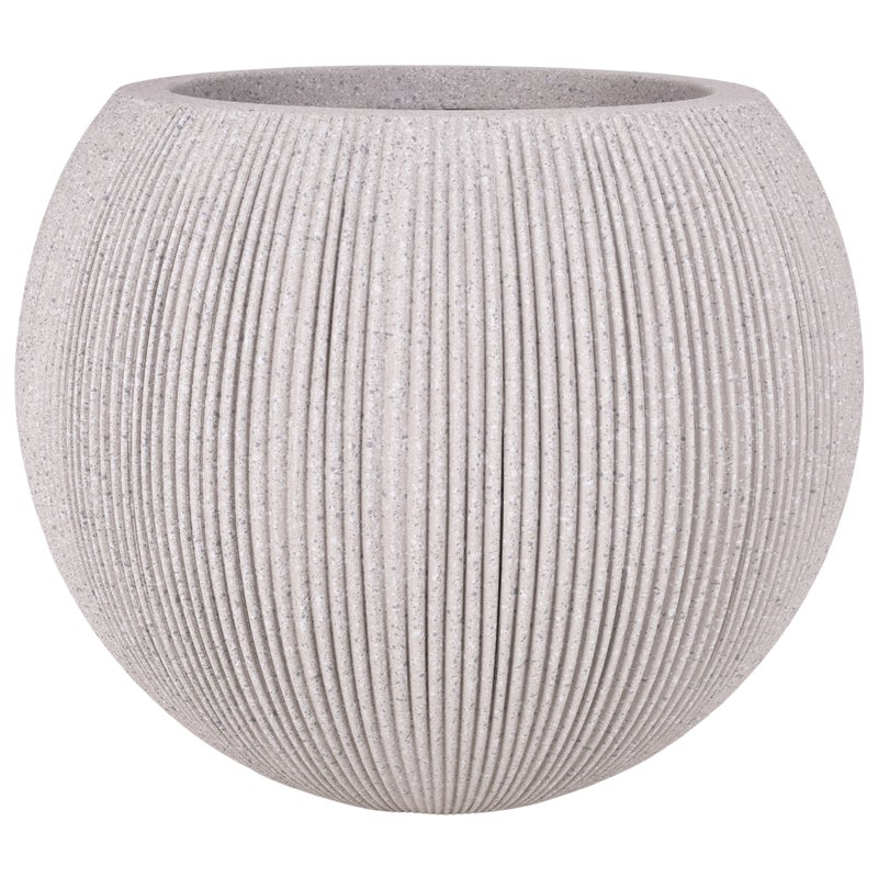 Osłonka do doniczki Nova śr 53 cm cm beżowa ryflowana Direct Home and Garden