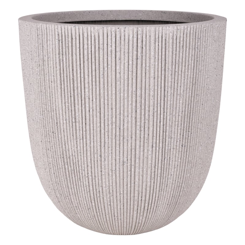 Osłonka do doniczki Aria śr 37 cm cm beżowa ryflowana Direct Home and Garden