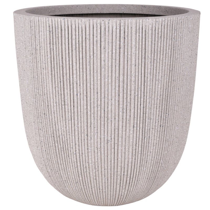 Osłonka do doniczki Aria śr 44 cm cm beżowa ryflowana Direct Home and Garden