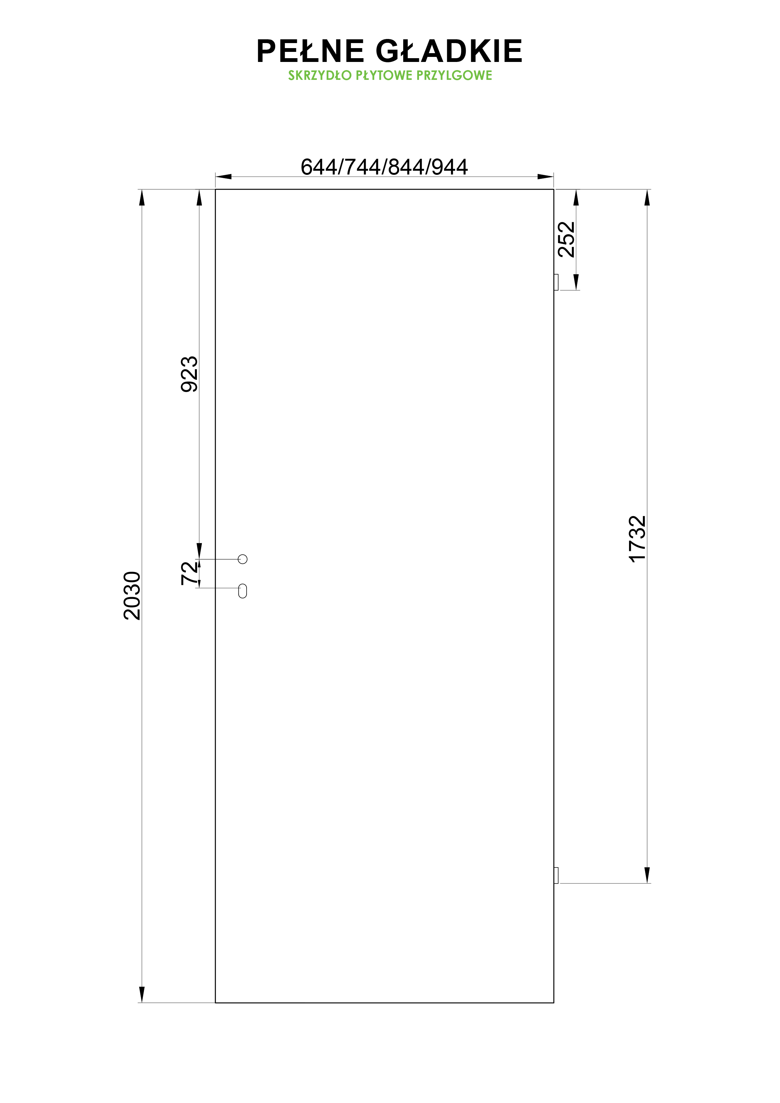 Drzwi wewnętrzne pełne Zaria dąb sonoma 80 lewe VOSTER - 3