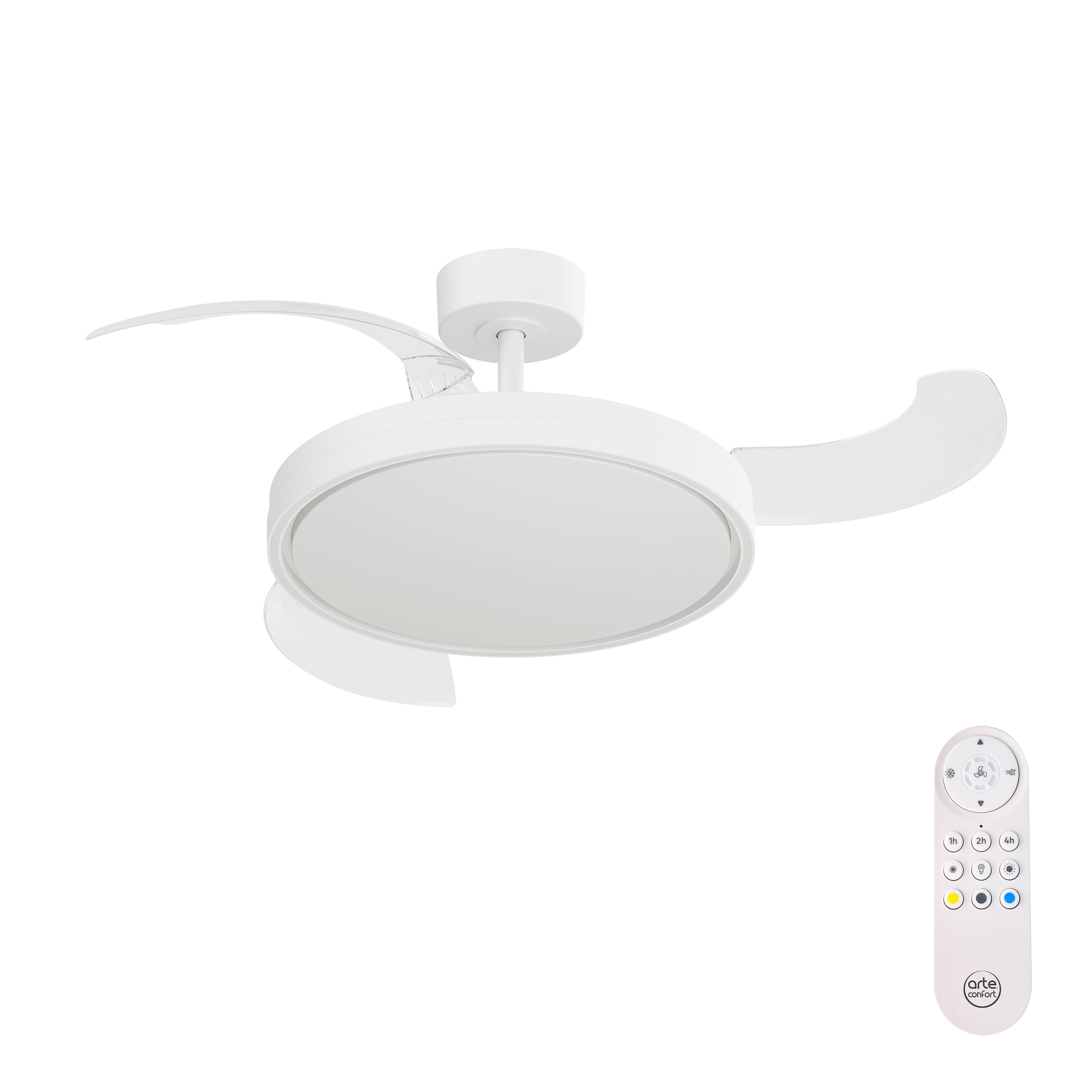 VENTILADOR DE TECHO CON LUZ 30W Y ASPA RETRACTIL Ø107CM - 2