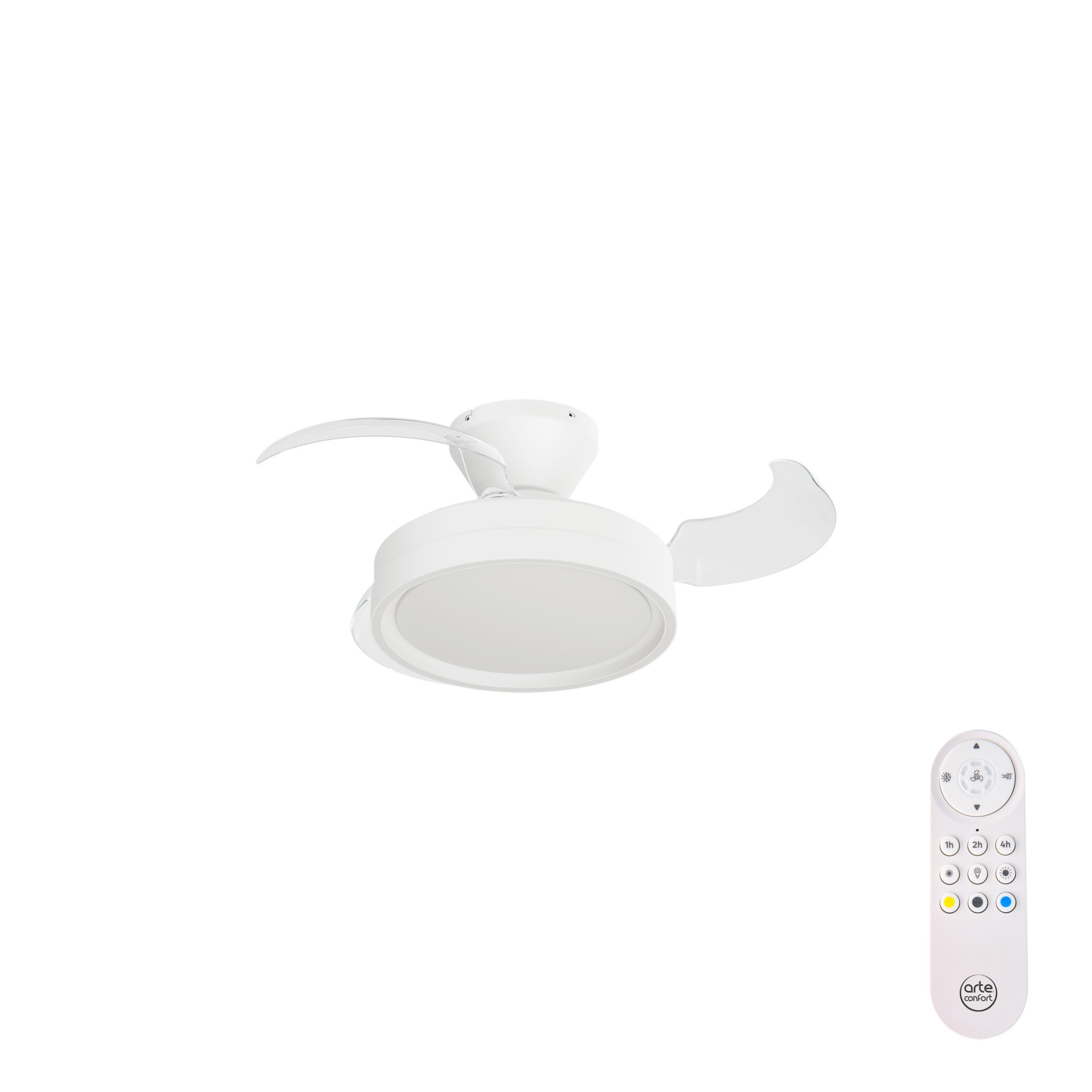 VENTILADOR DE TECHO CON ASPA RETRACTIL Ø71CM CON LUZ - 4
