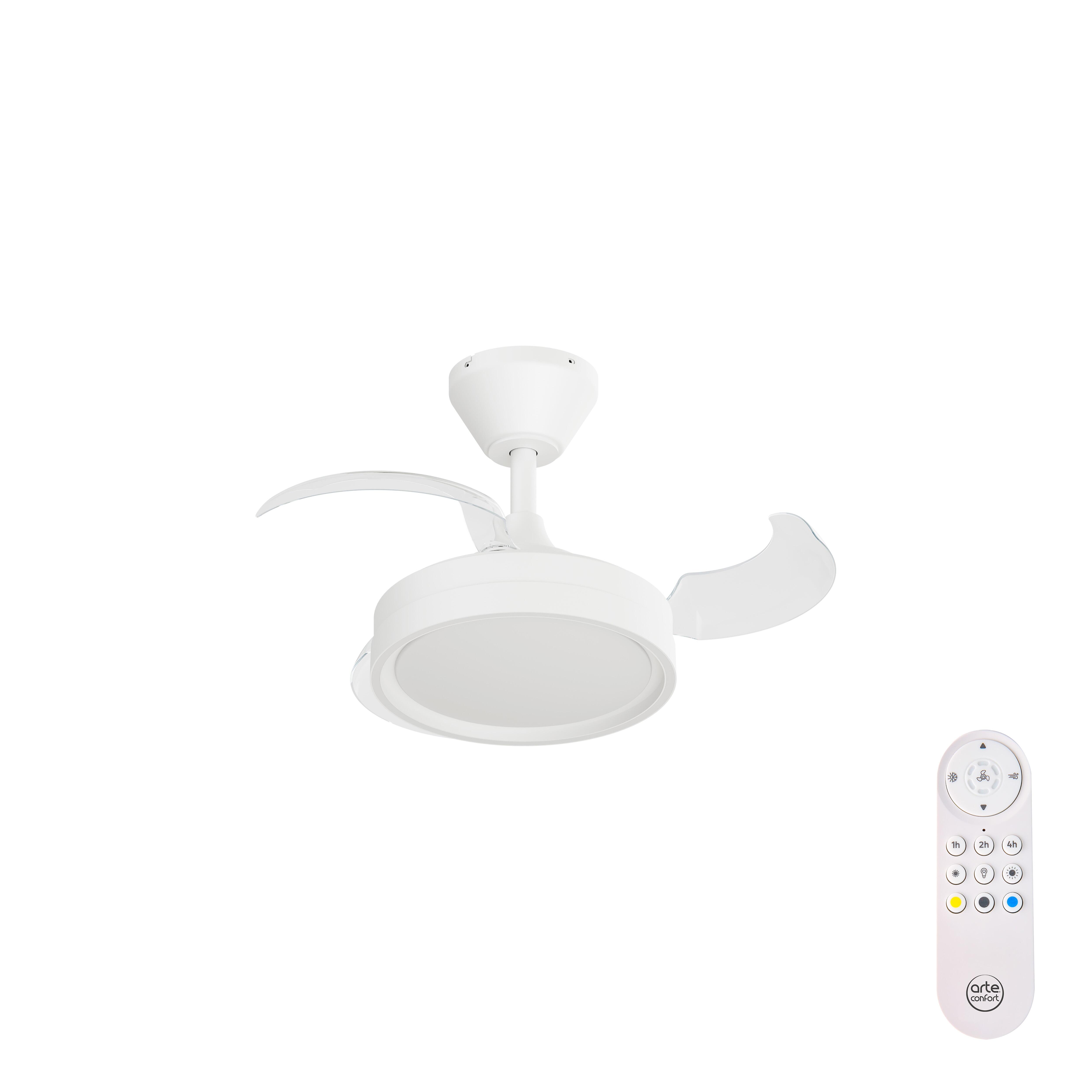 VENTILADOR DE TECHO CON ASPA RETRACTIL Ø71CM CON LUZ - 2