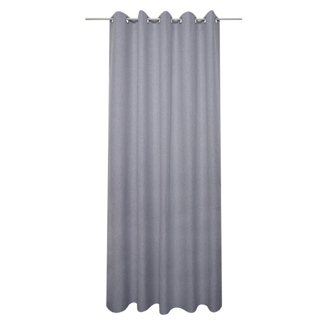Cortinado de ilhós blackout Rustic 200x280cm cinza
