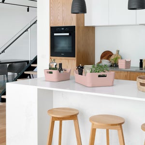 Contenitori in plastica con coperchi e 5 ante, organizer per armadio e stoccaggio, contenitore pieghevole, scatola portaoggetti pieghevole, contenitori impilabili pieghevoli in plastica per casa e