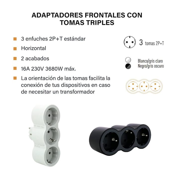 Adaptador frontal triple