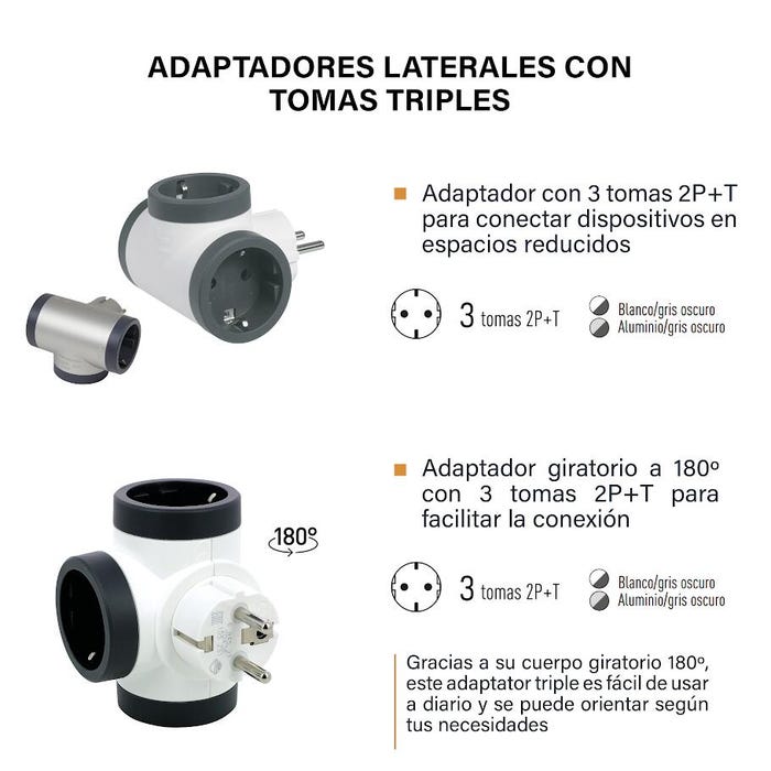 Adaptador lateral triple
