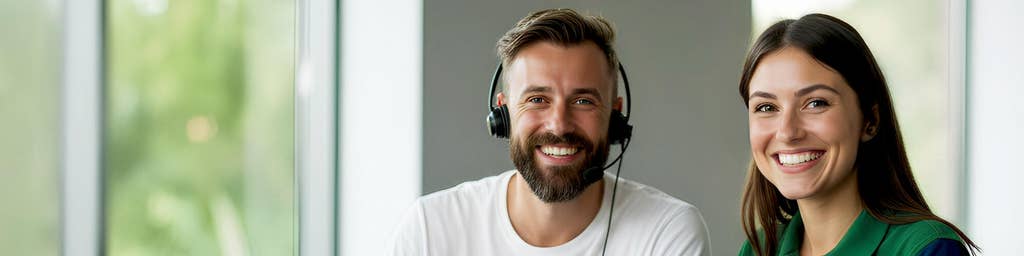 Un homme et une femme souriants
