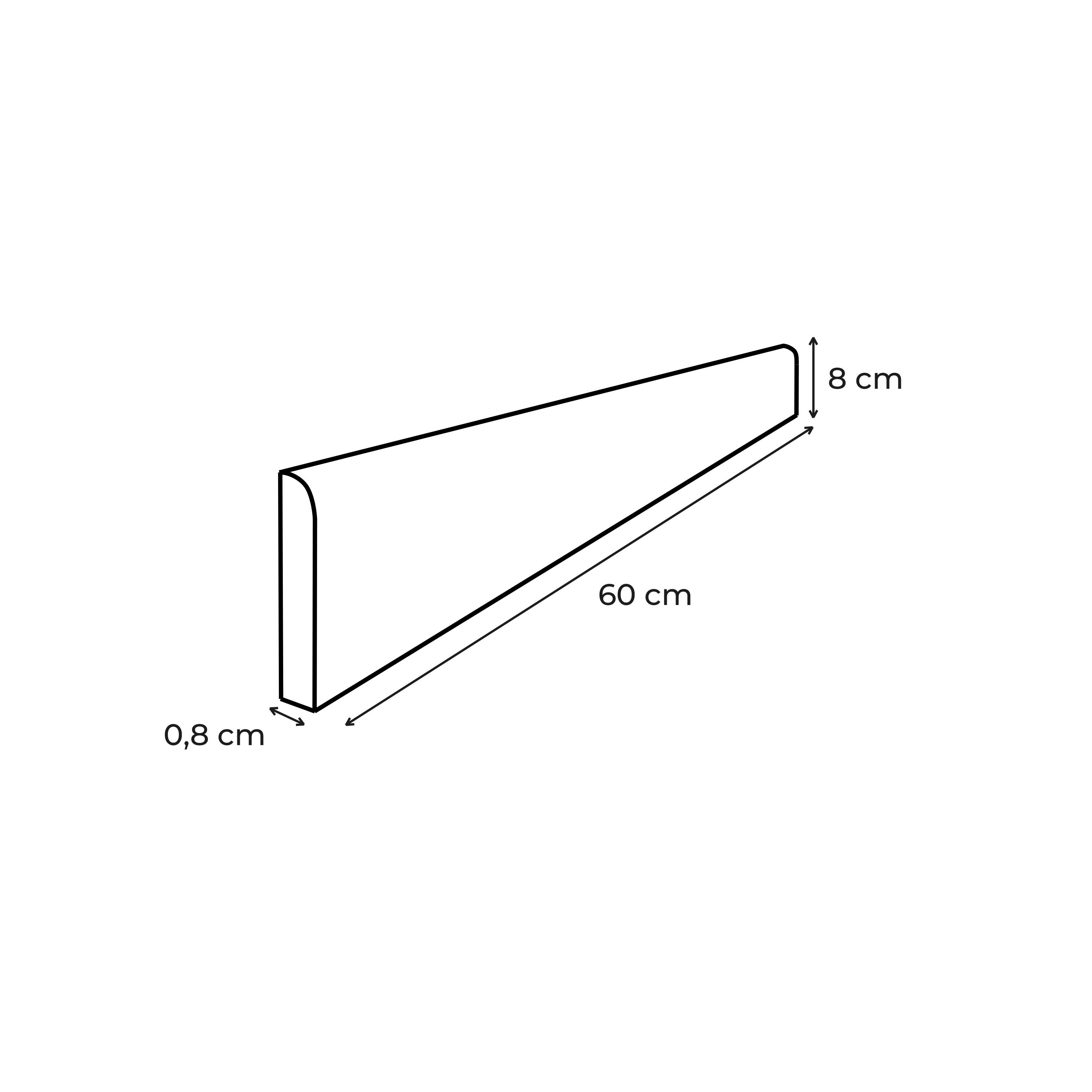 Lot de 2 plinthes Urban beige 8cm L. 60 cm, Ep.8.5 mm ARTENS - 3