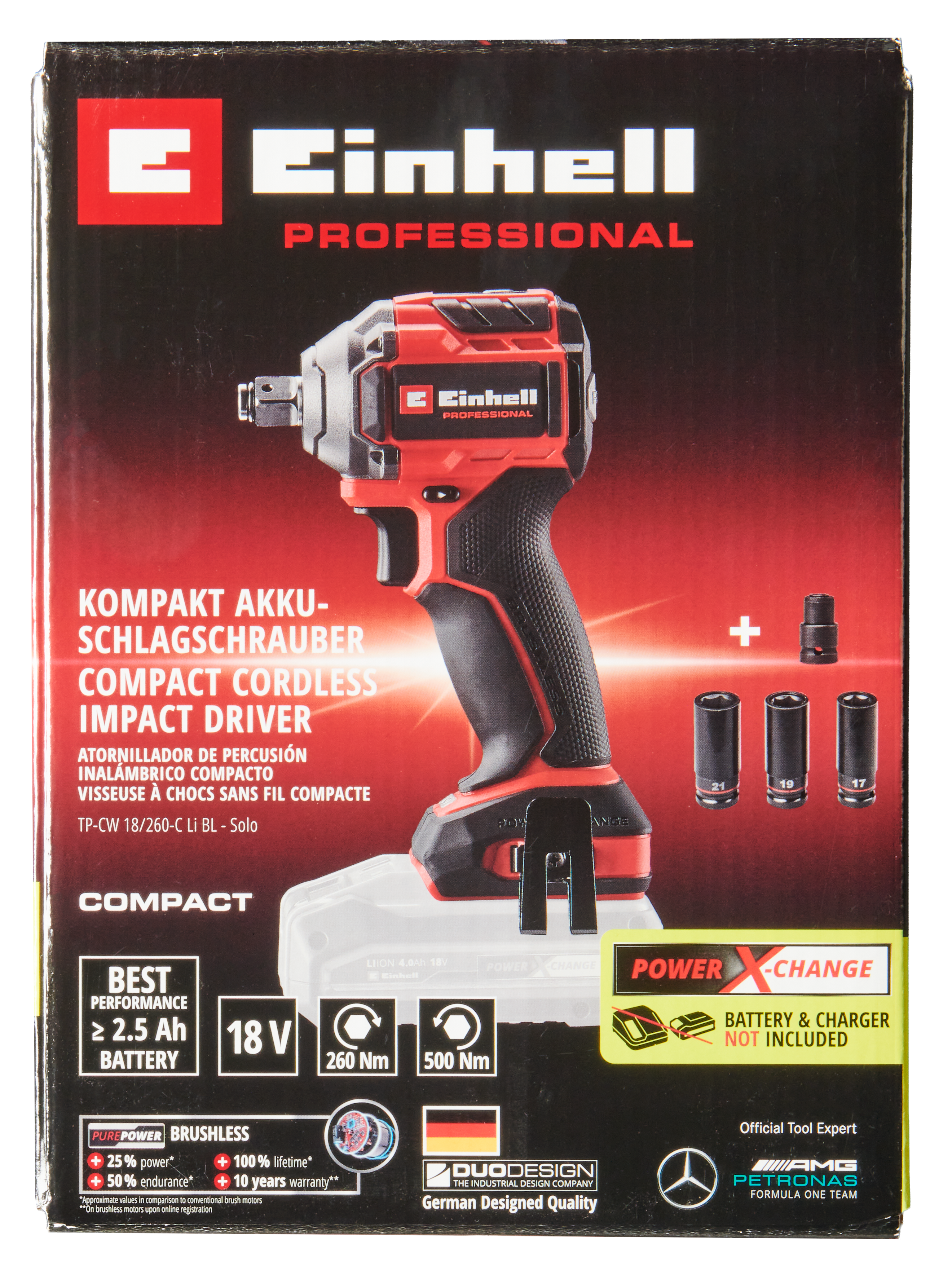 Klucz udarowy akumulatorowy LI 18V 270NM 0AK Power X-Change Einhell - 6