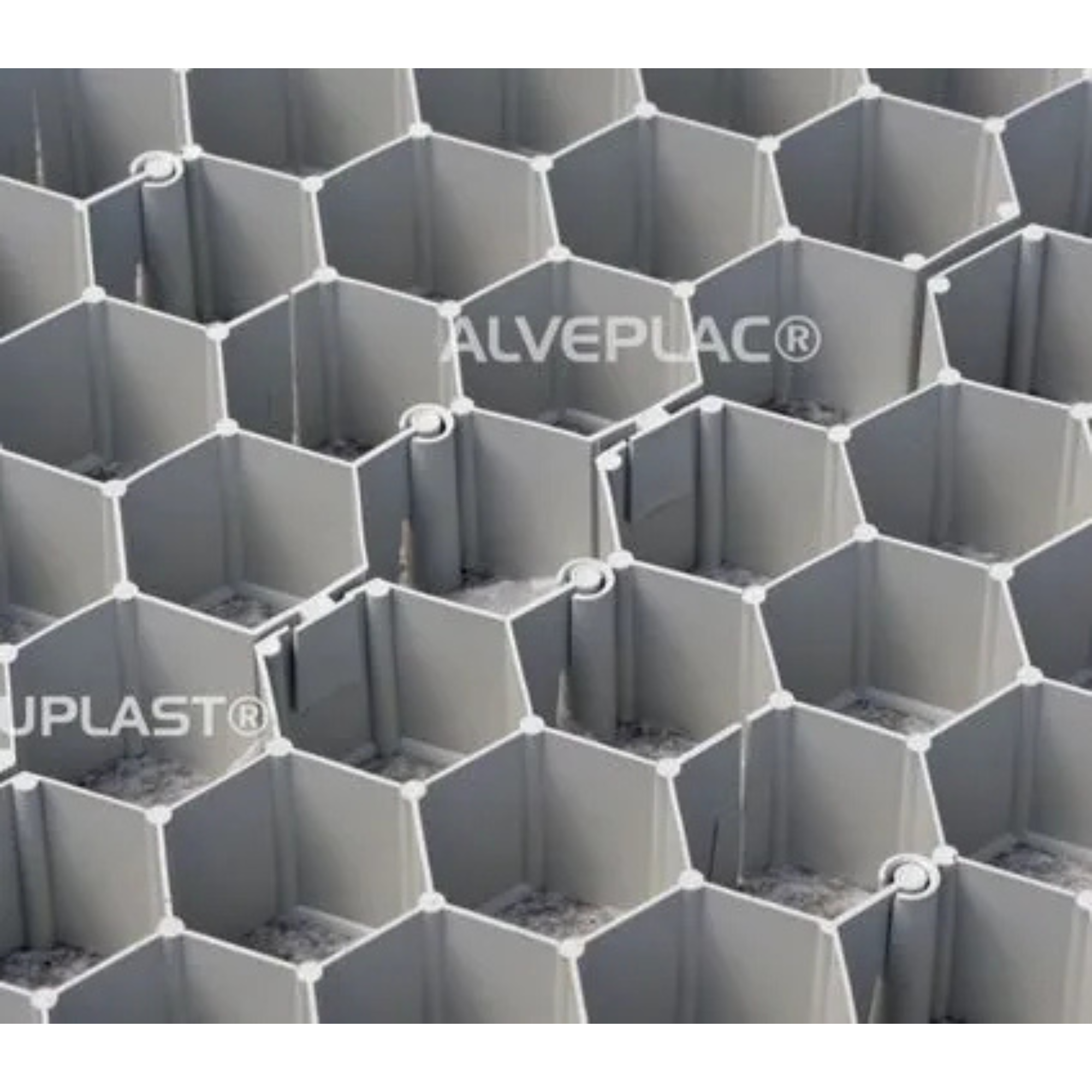 Baldosa estabilizadora para gravilla y césped transitable de polipropileno 119 x 80 cm y 30 mm de espesor JOUPLAST - 6