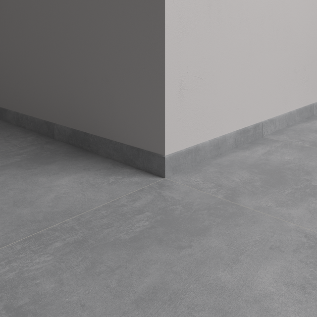 Pack de 2 rodapés Urban silver mate 8x60 cm Artens