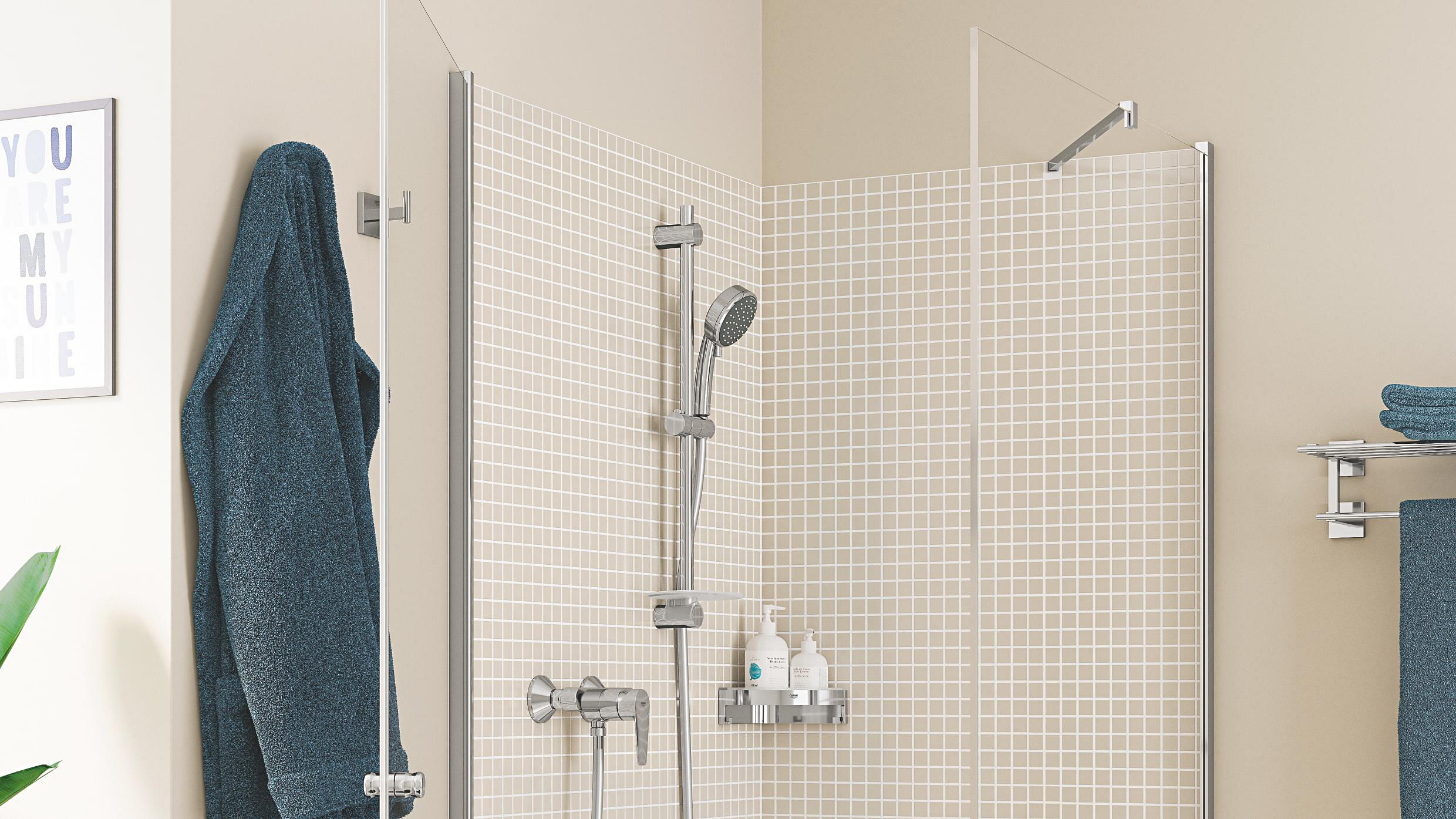 Mitigeur mécanique de douche chrome, GROHE, Start Edge douche - 3