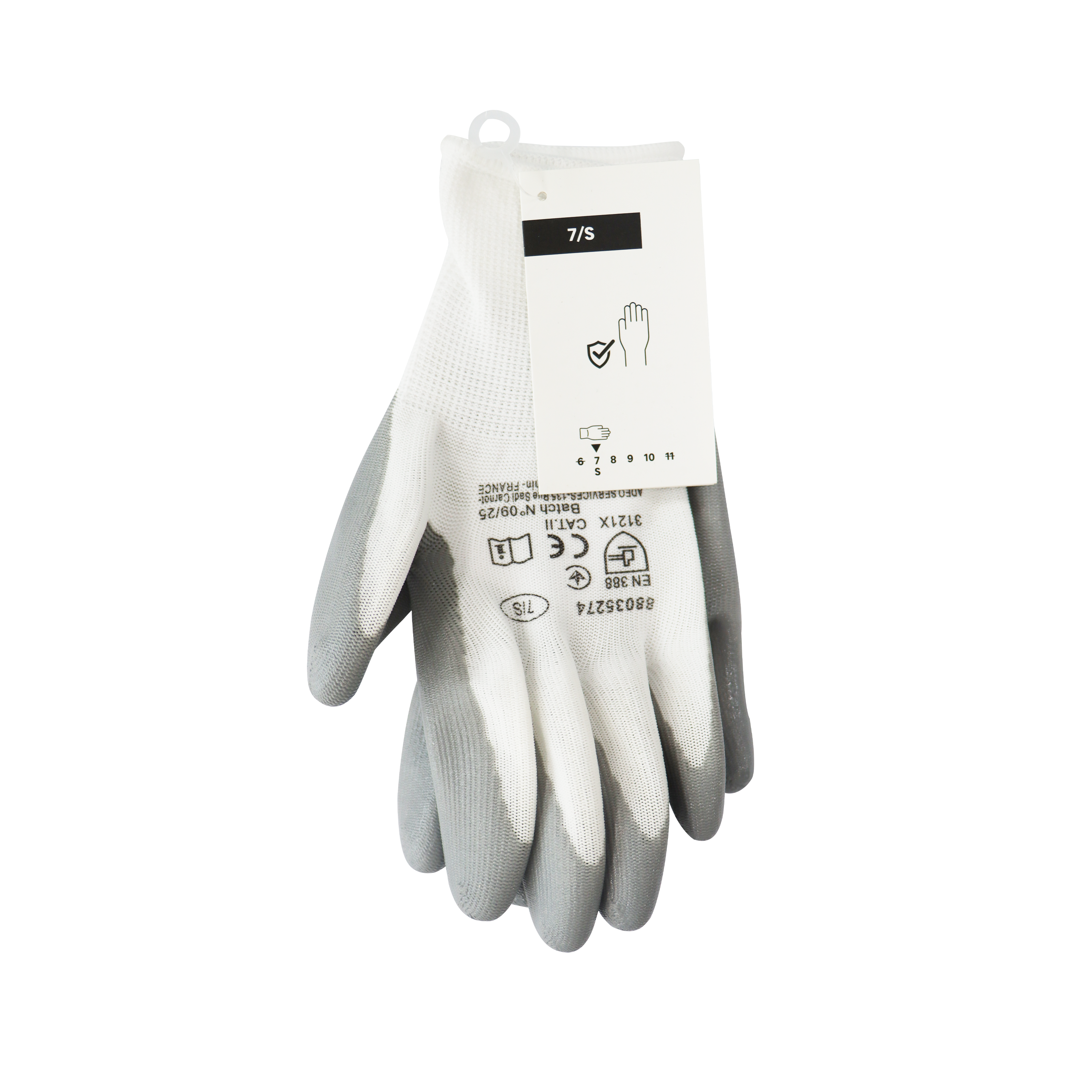Luvas poliéster e nitrilo tamanho 7S - 5