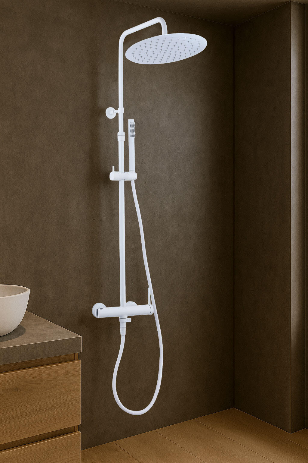 Colonne de douche mécanique ESSEBAGNO Envol Blanc - 2