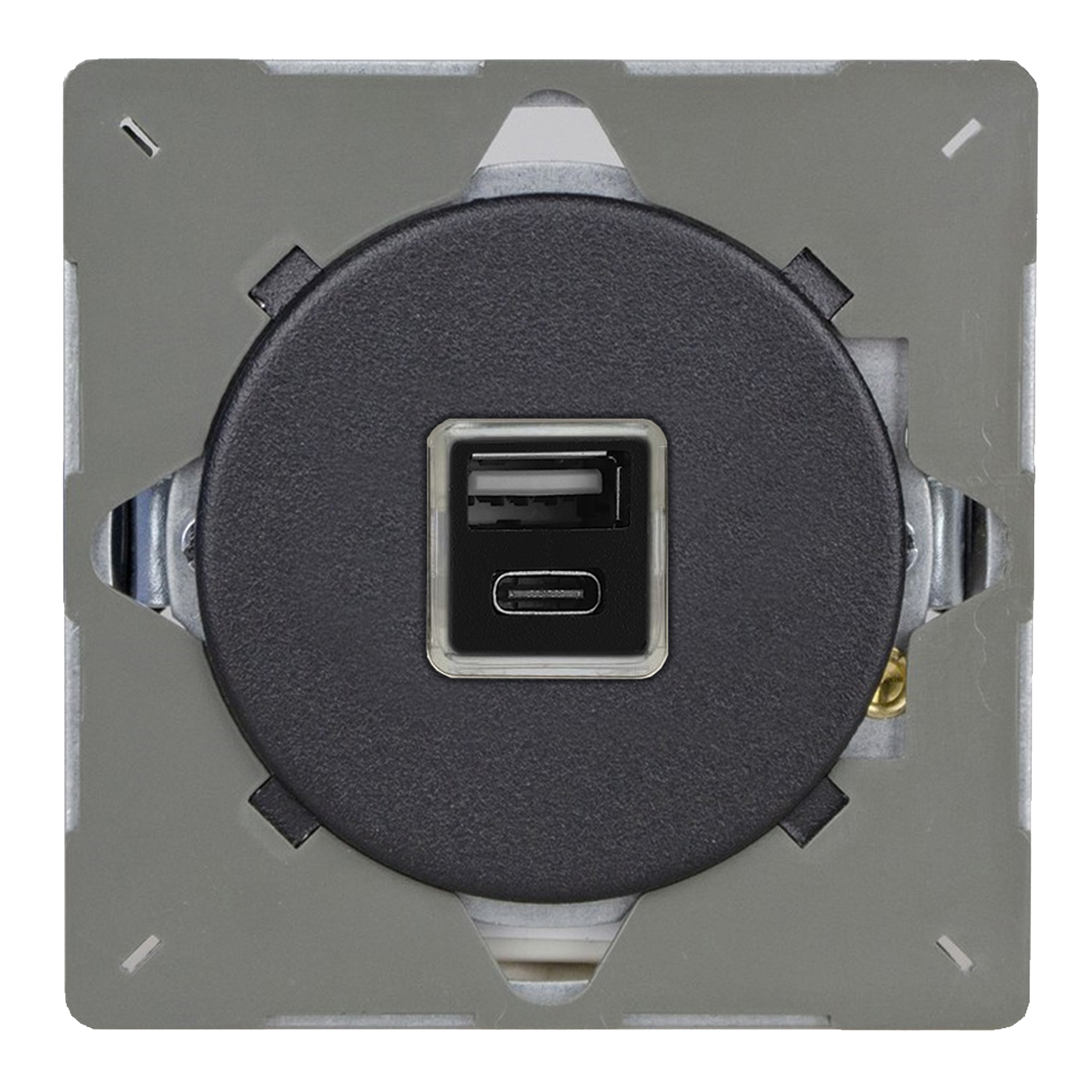 Gniazdo podwójne USB A+C czarne VARIGRID VARILIGHT