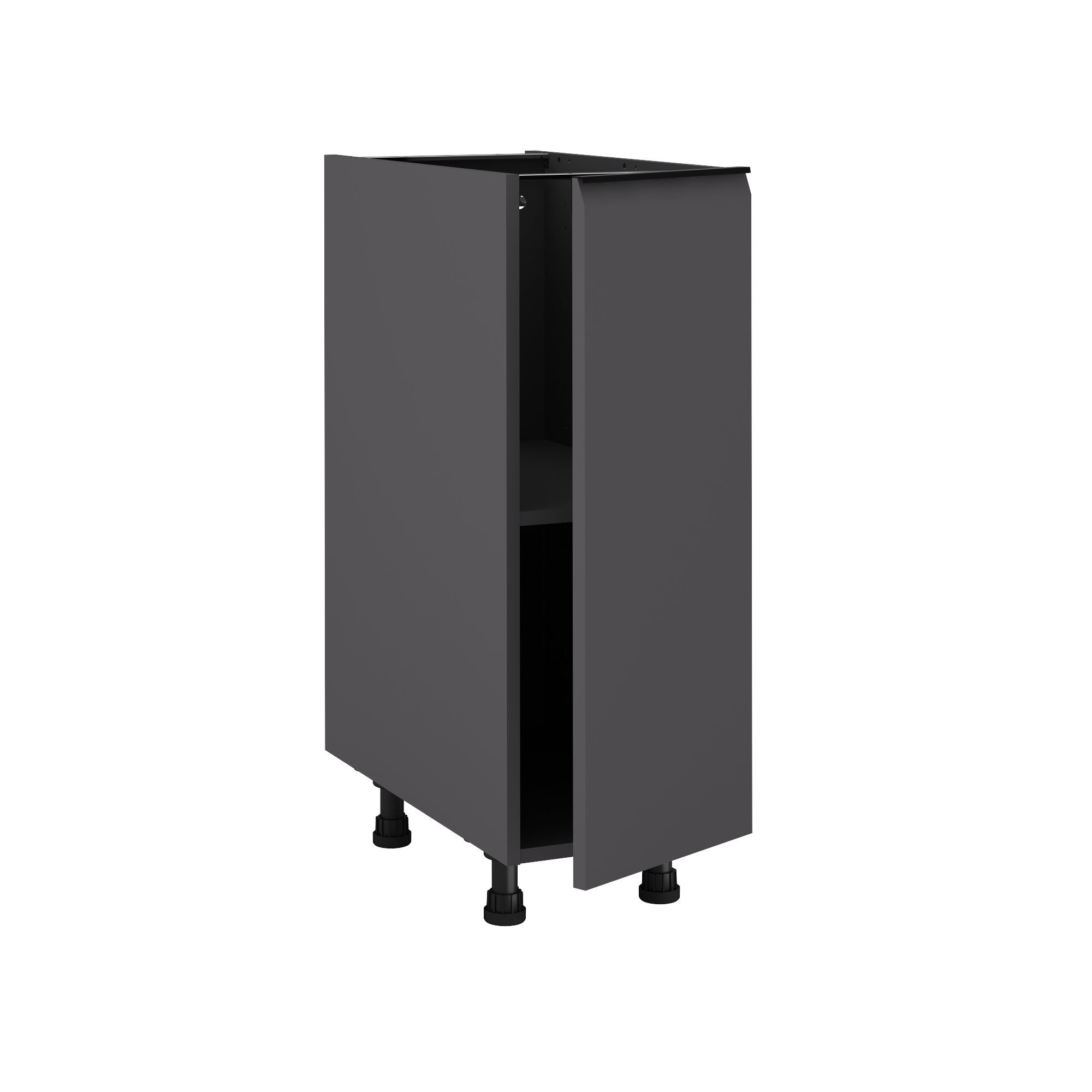 Mueble bajo de cocina delinia id montreal gris 76,8x30 cm 1pta