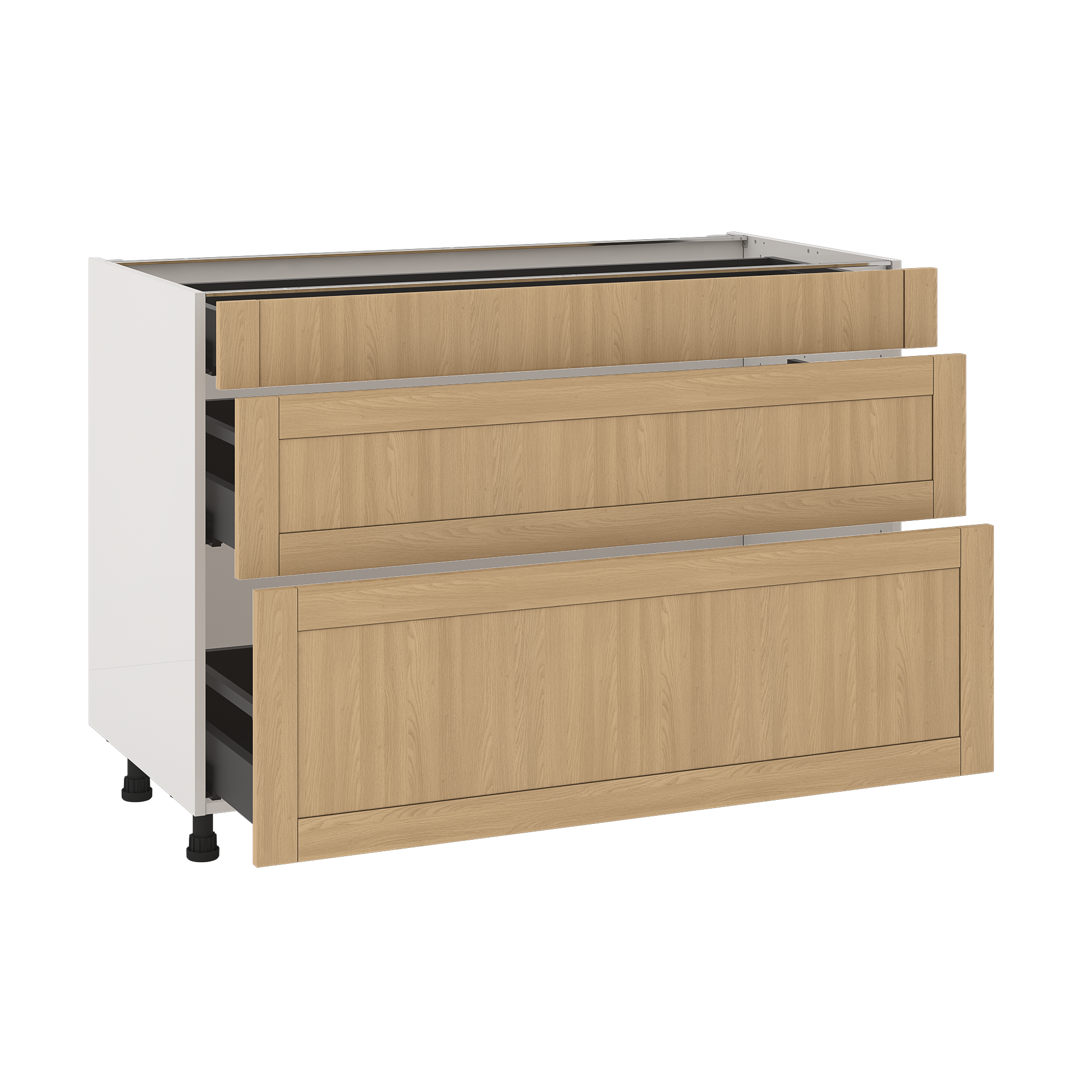 Mueble bajo de cocina delinia id chester madera 76,8x120 cm 1 caj 2cac