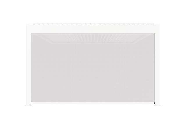 Store façade zippé pour pergola Caleta 4m blanc 9010 mat