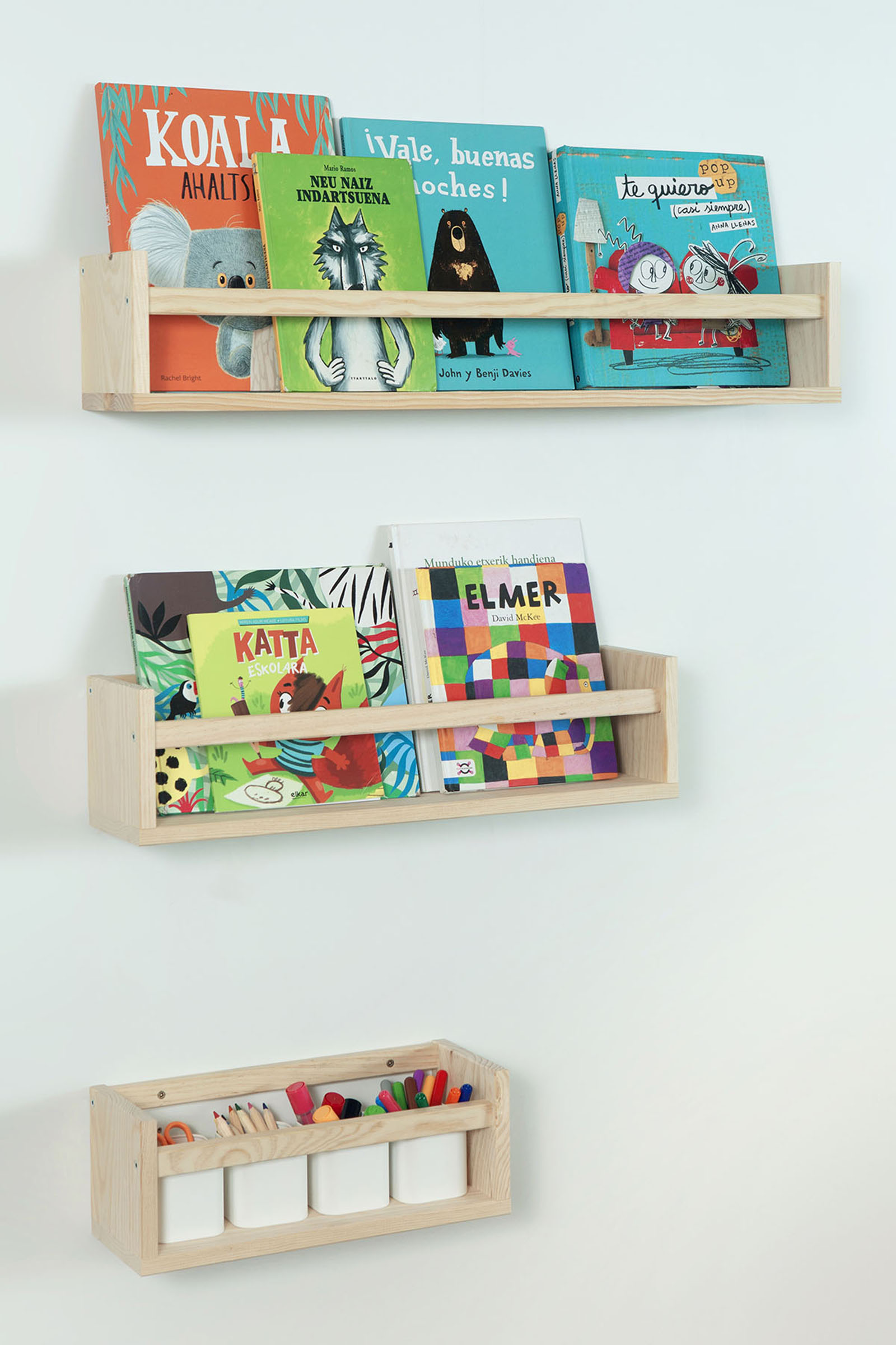 Etagère murale pin brut bois x L.60 cm x P.15 cm, Ep.1.7 cm - 6