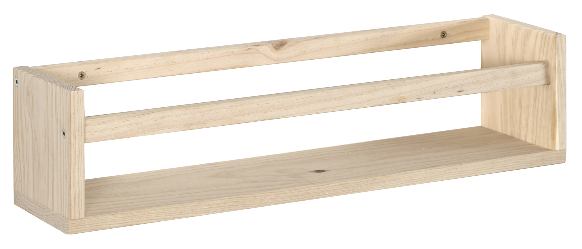 Etagère murale pin brut bois x L.60 cm x P.15 cm, Ep.1.7 cm - 2